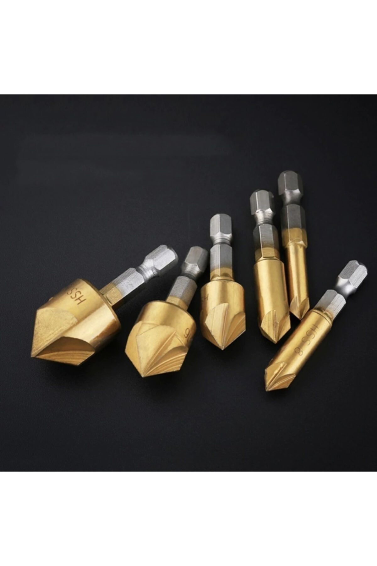 Hss Pah Havşa Delik Açıcı Matkap Ucu 1/4 Hex Saplı Kesici Takım Pnömatik 6mm-19mm 6 Adet Set