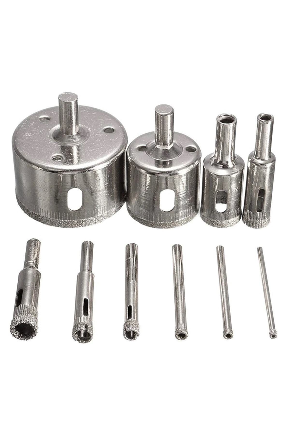 Cam Fayans Mermer Granit Porselen Delme Pancı Boru Tipi Elmas Karot Uç 12mm 16mm 18mm (3LÜ)