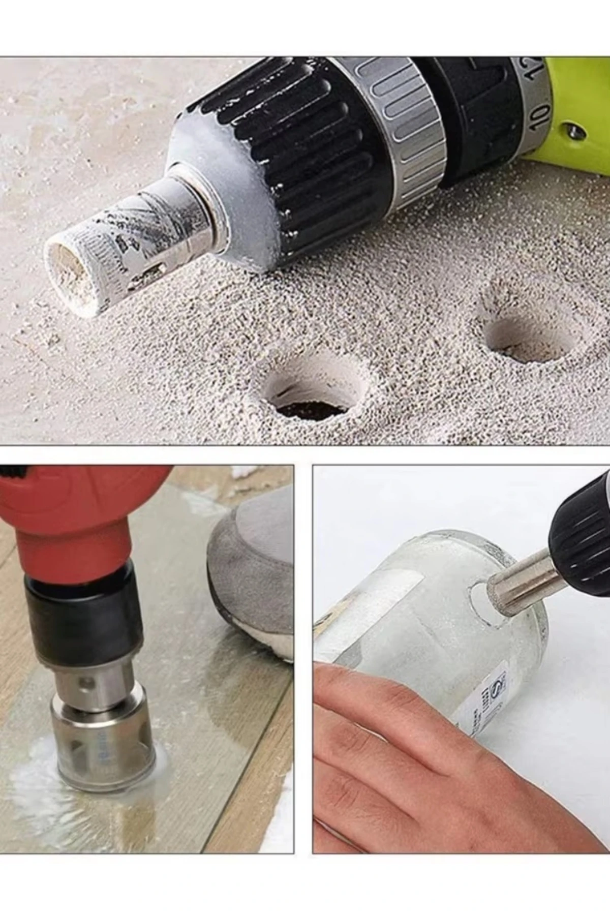 Mermer Granit Fayans Porselen Cam 70mm Yuvarlak Delme Pancı Elmas Uçlu Delik Açma Karot Matkap Ucu