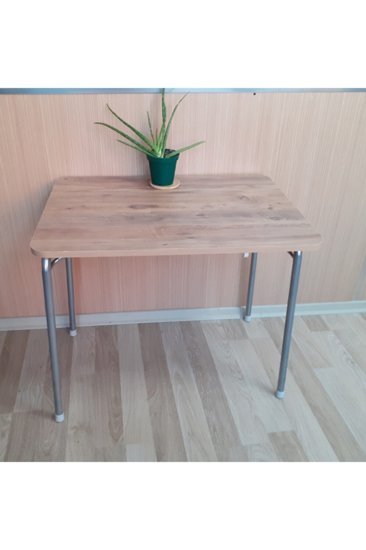 Pratik Katlanır Ayak Mutfak Yemek Masası Balkon Ders Çalışma Piknik Masa 60x90cm Ceviz