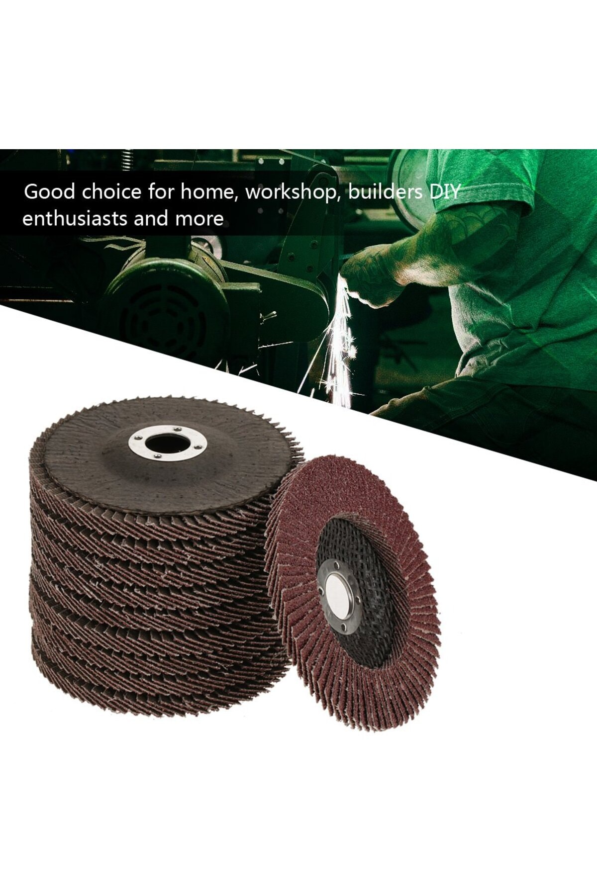 avuç taşlama makinesi için 115mm 10 Adet yaprak zımpra 10lu Flap Disk Alüminyum Oksit aşındırma