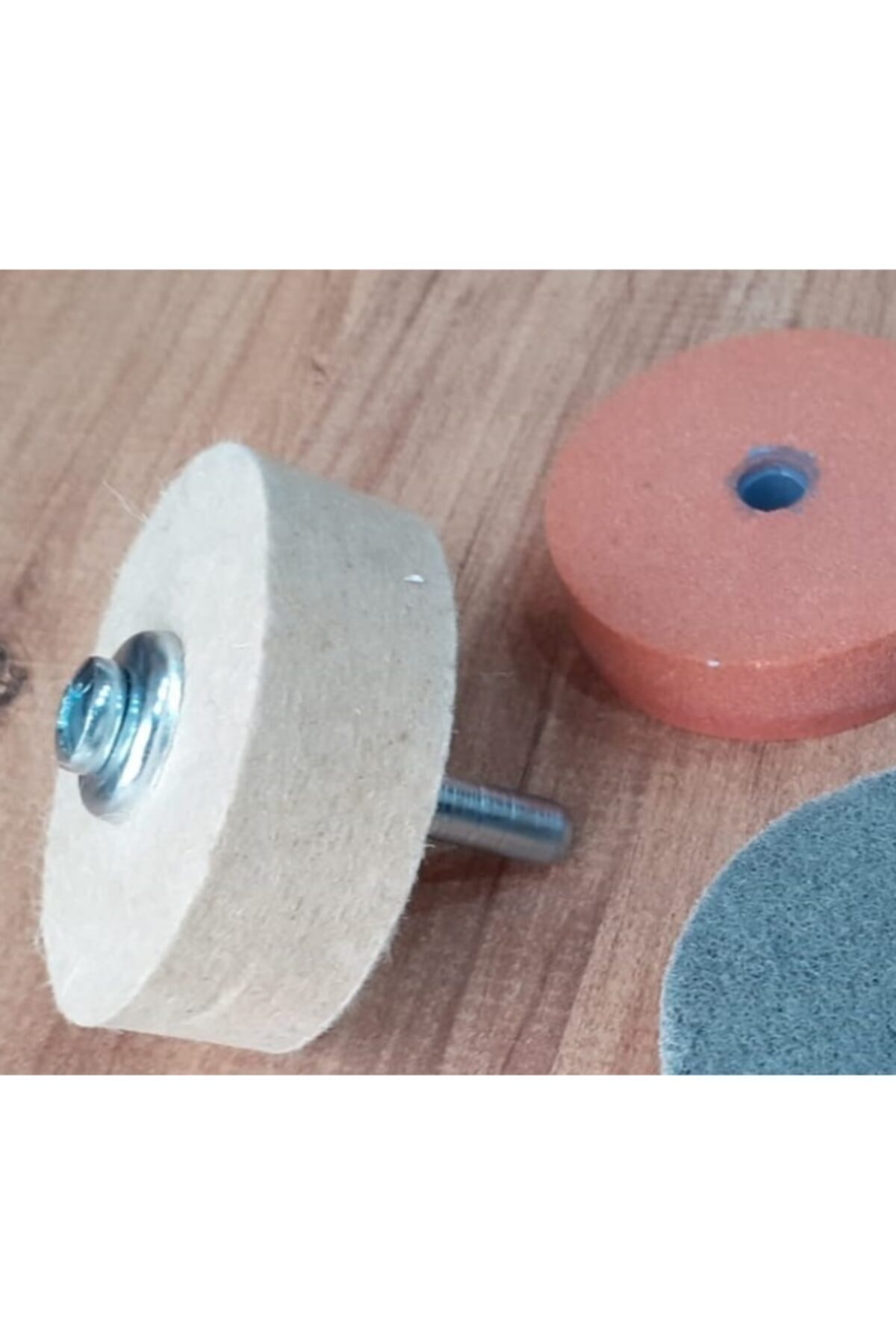 Mücevher Metal Altın Gümüş Parlatma Polisaj Yün Keçe Seramik Mermer Plastik Bakalit 100mm