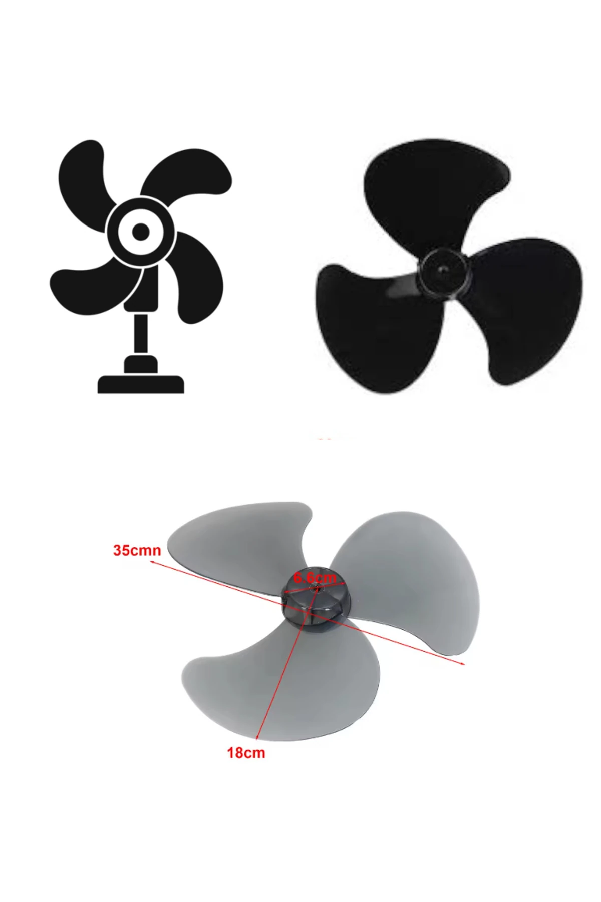 vantilatör fan pervanesi üniversal tüm markalara uyumlu Hava Pervane Yedek Parça