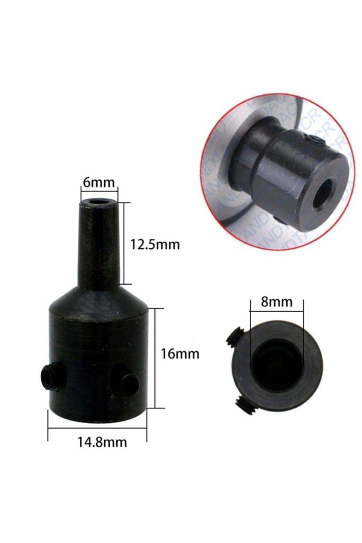 Motor Için Küçük Anahtarlı Metal 6mm Mandren 4mm 5mm 6mm 8mm Kaplinli Okul Proje Ödev Uygulama Hobi