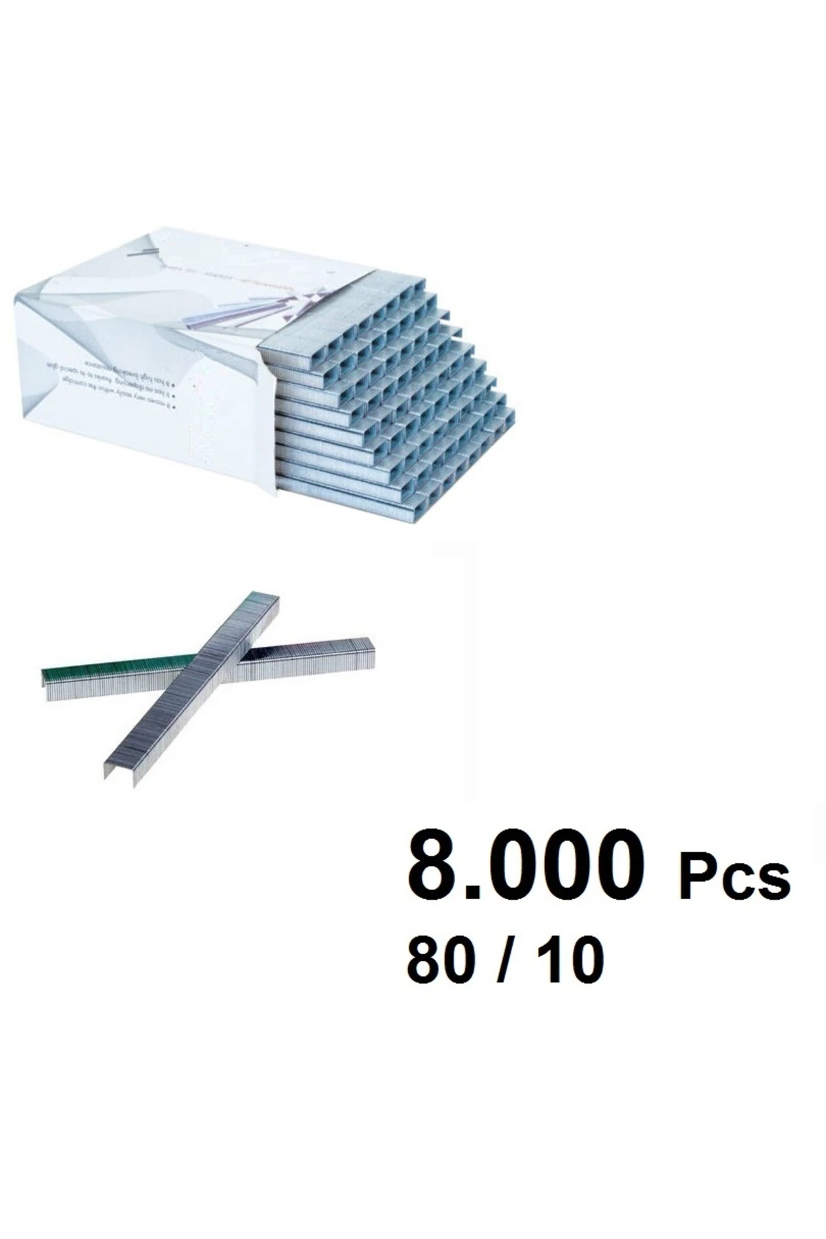 Zımba Teli Havalı Tabanca için 8000 Adet Zımba Makinesi için 8000 Adet Zımba teli 80/10 Krom