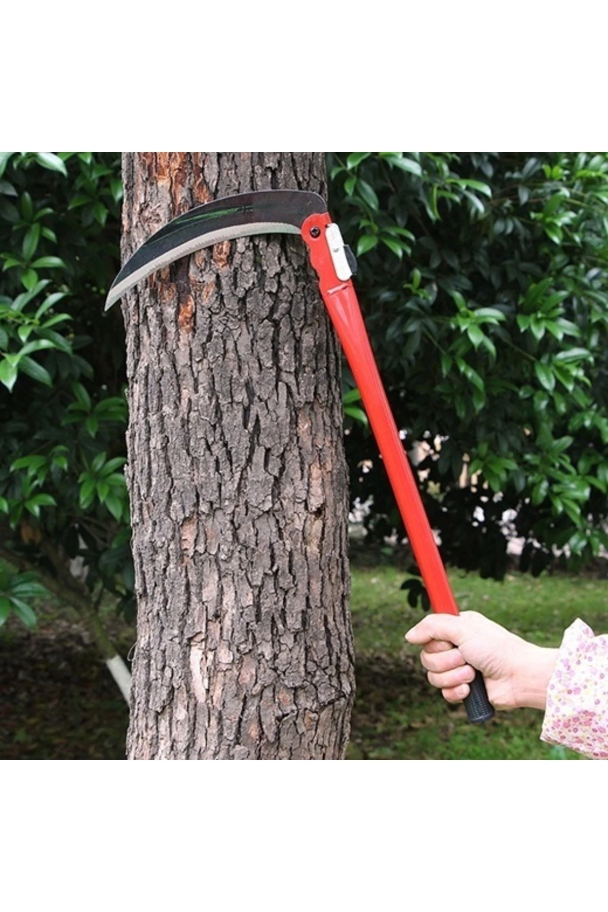 Katlanır Tırpan Ağaç Dal Ot Çalı Kesme Budama Orak Ve Tırpan Taşı Eğe Bileme Seti 3 Parça Bahçe Seti