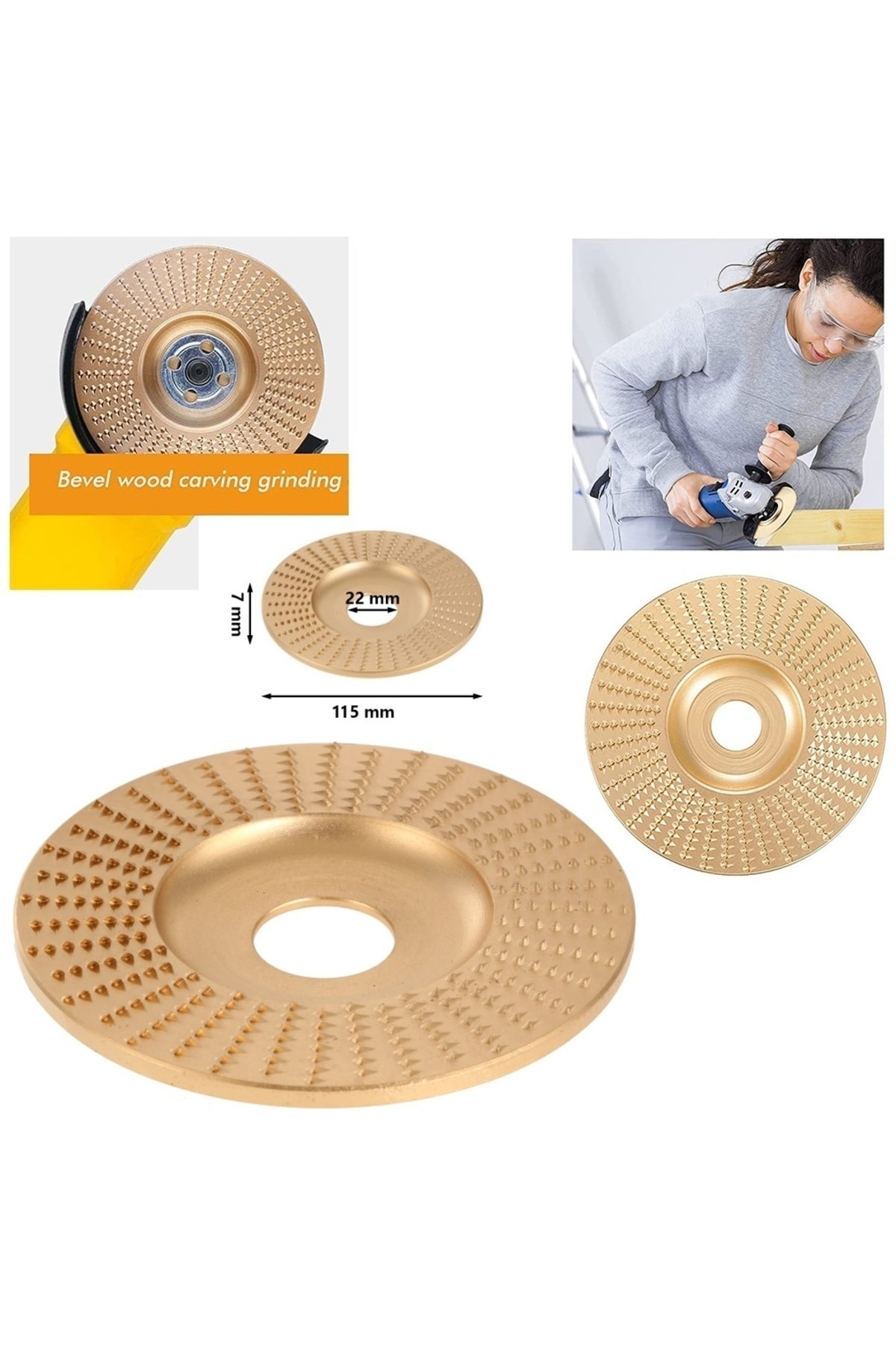 115mm Ahşap Törpü diski avuç taşlama uyumlu törpüleme aşındırma raspalama disk
