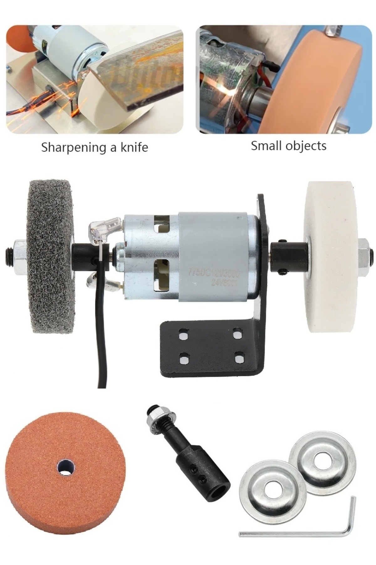 8mm  motor mili için bileme taşı ve kaplin motoru bileme makinesine dönüştürme seti bıçak satır
