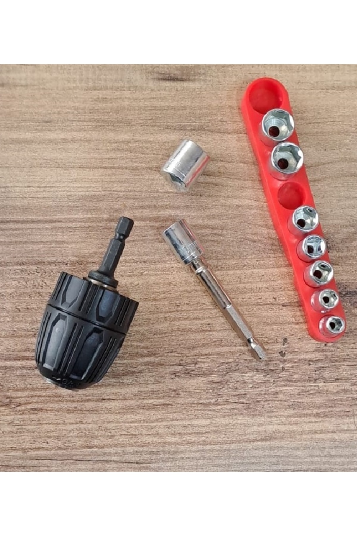 Hex Adaptörlü Shank 1/4" 3/8" Mandren 1/2"uzatma Matkap Vidalama Lokmalı Uç Hex Bit Seti