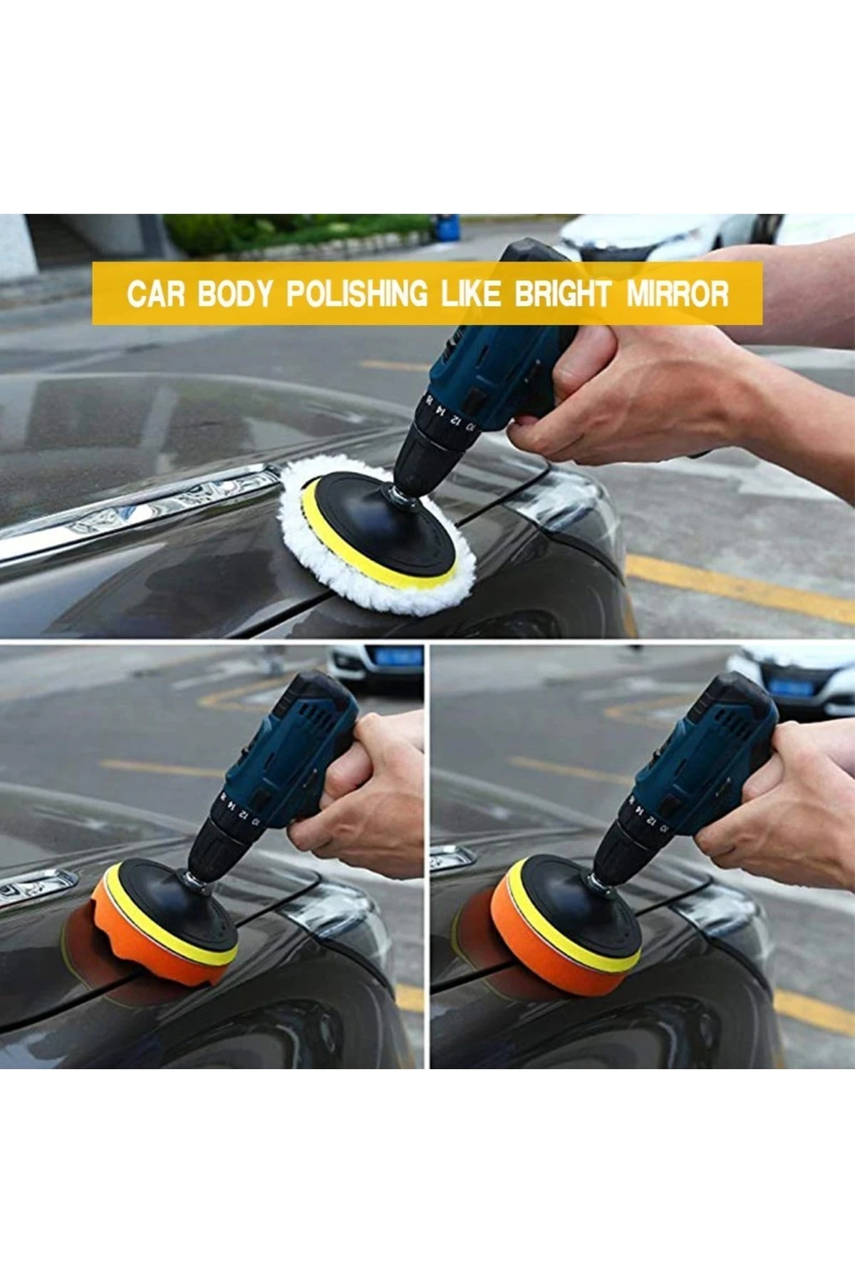 Araç Kaporta Boya Tampon Cizik Giderici Pasta Cila Seti Boya Temizleme Parlatma Polisaj Seti Matkap