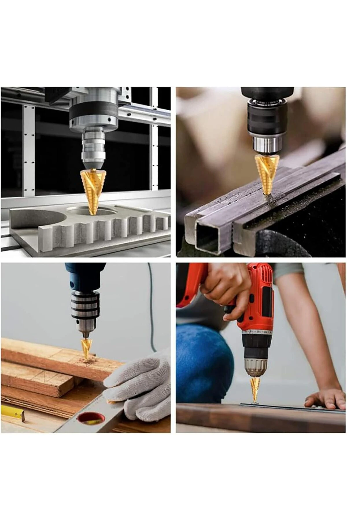 Klavuz açma seti ve Pah delme Freze Matkap uç Seti Titanyum 12 Parça