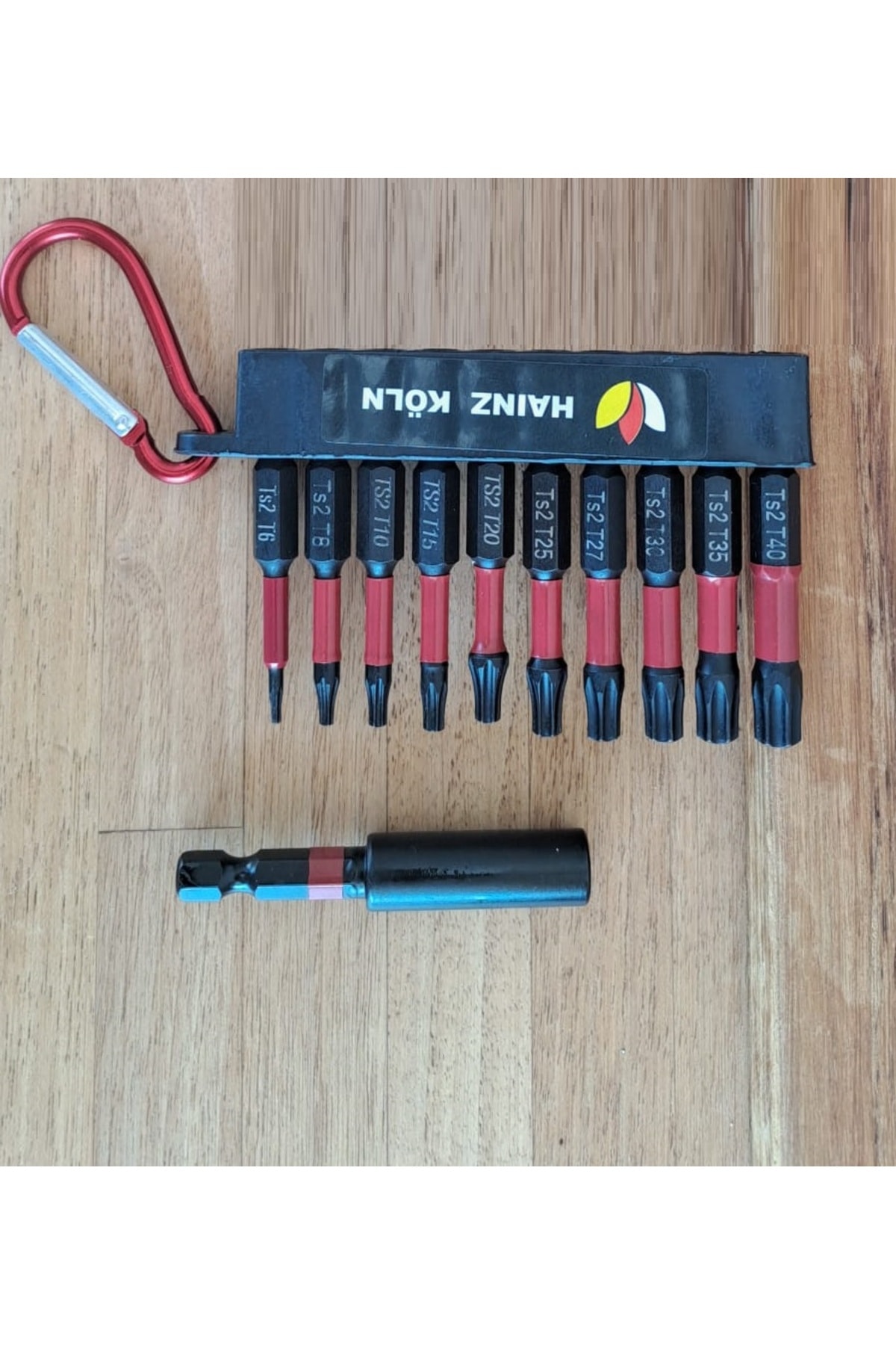 Yıldız Alyan Anahtar Seti Hex Bits uç takımı Manyetik uzatma Adaptörlü 12 Parçalı Torklu Set