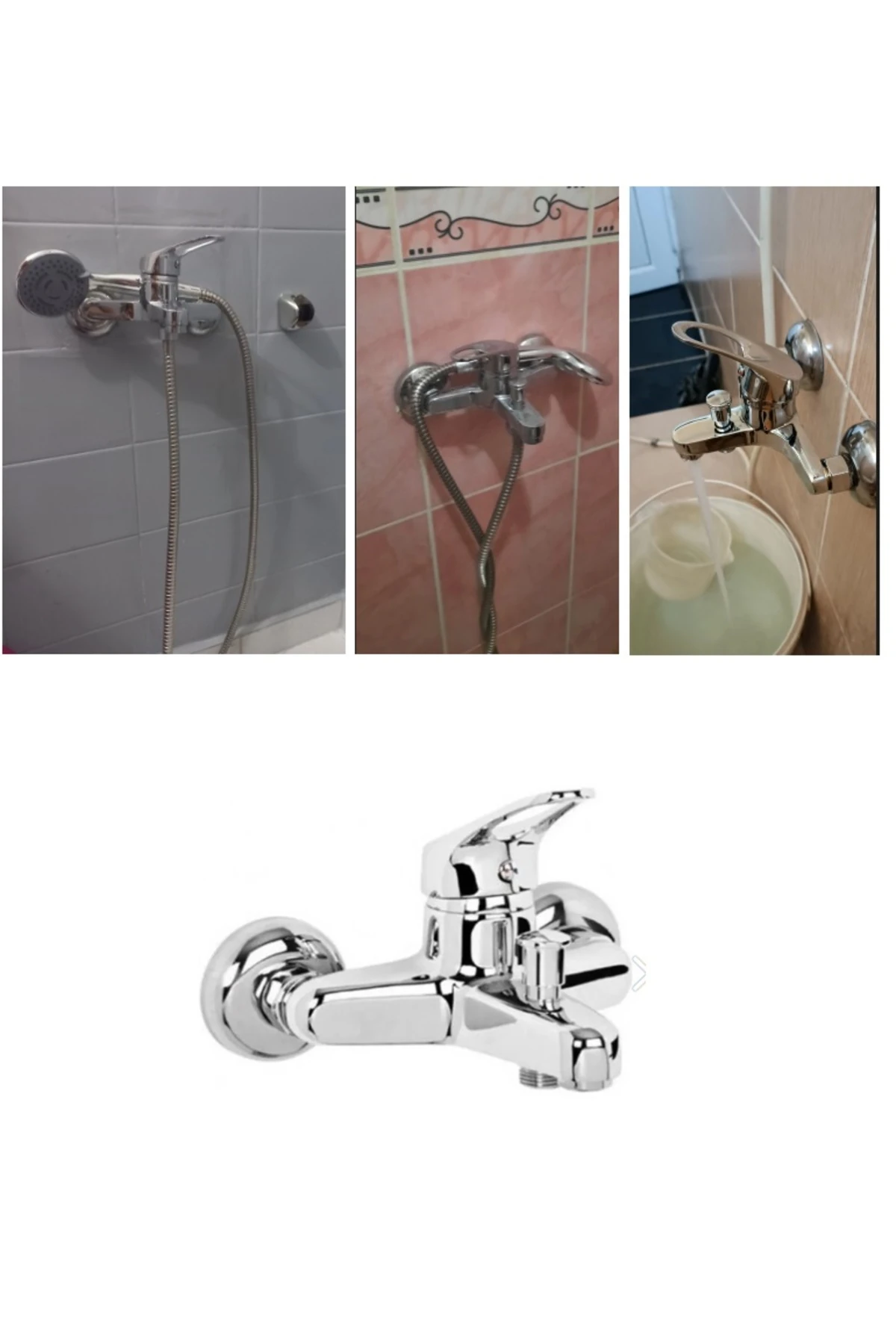 Banyo Duş Bataryası Mix Sıcak Soğuk Banyo Çeşmesi Prinç Tasarruflu Armatür