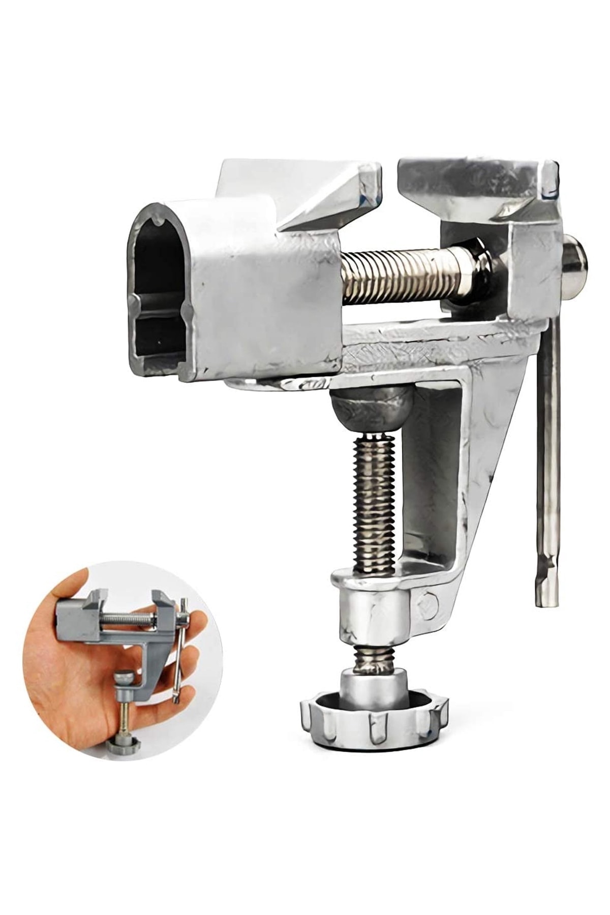 Mini 40mm Masa Tezgah Mengenesi Alüminyum Alaşımlı Tezgah Kelepçesi
