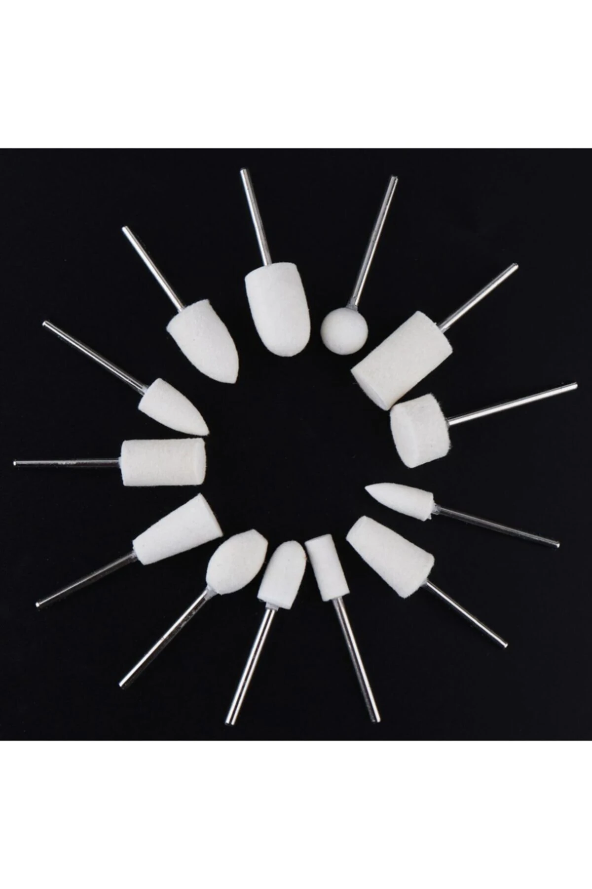 Dremel Proxxon Uyumlu 12 Parça Parlatma Cilalama Için Mini Polisaj Yün Keçe Seti