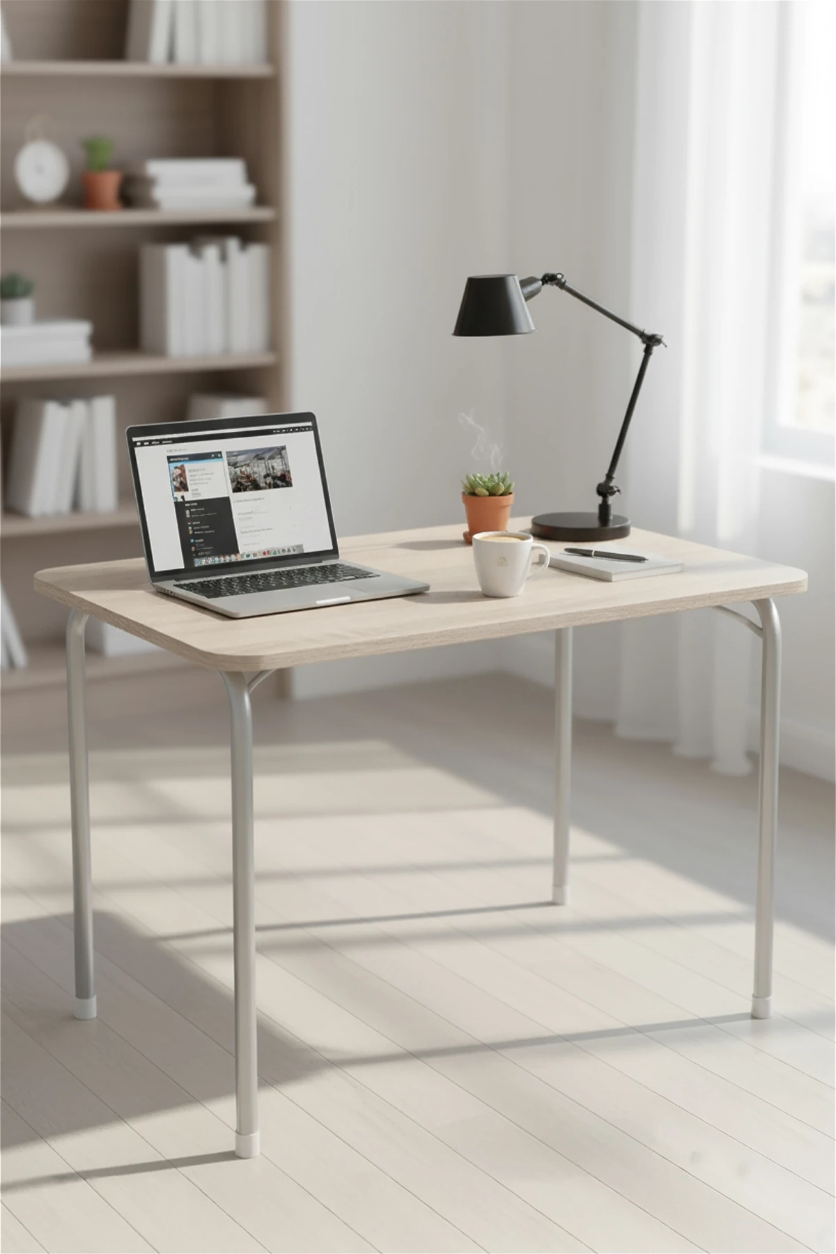 Pratik Katlanır Ayak Mutfak Yemek Masası Balkon Ders Çalışma Piknik Masa 60x100cm Ceviz