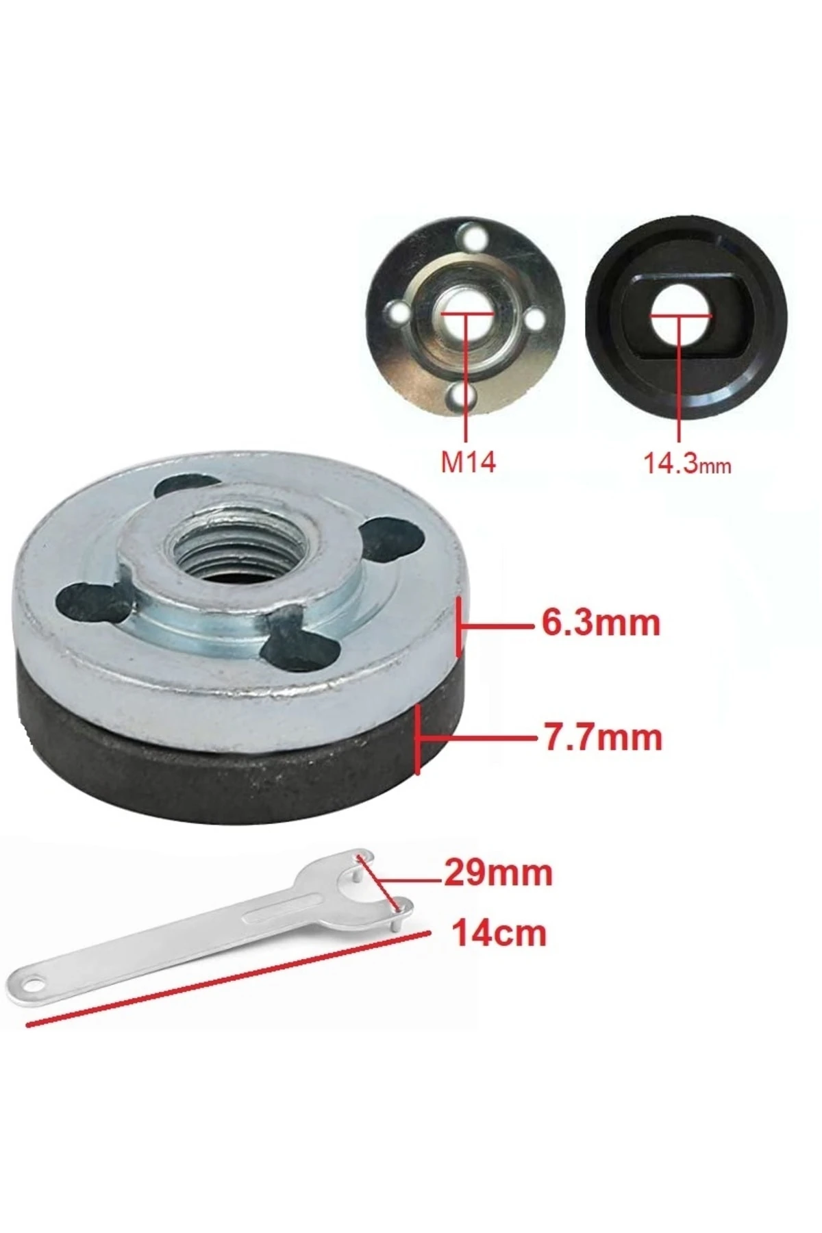 Bosch Black Decker Cd 115 Avuç Taşlama Spral Makinesi Için Germe Somunu Ve Sökme Takma Anahtar Seti