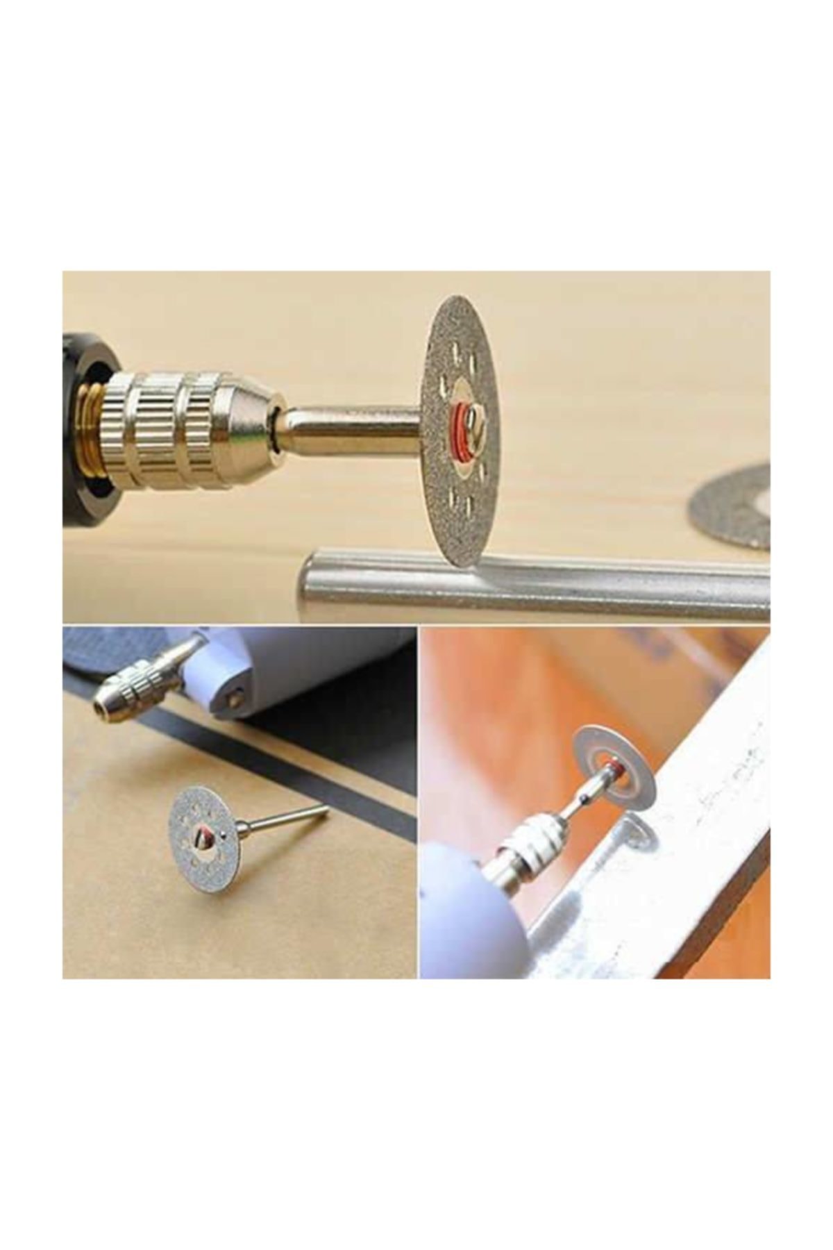 10 Lu Dremel Proxxon Için Ahşap Metal Cam Kesme Mini Disk Seti