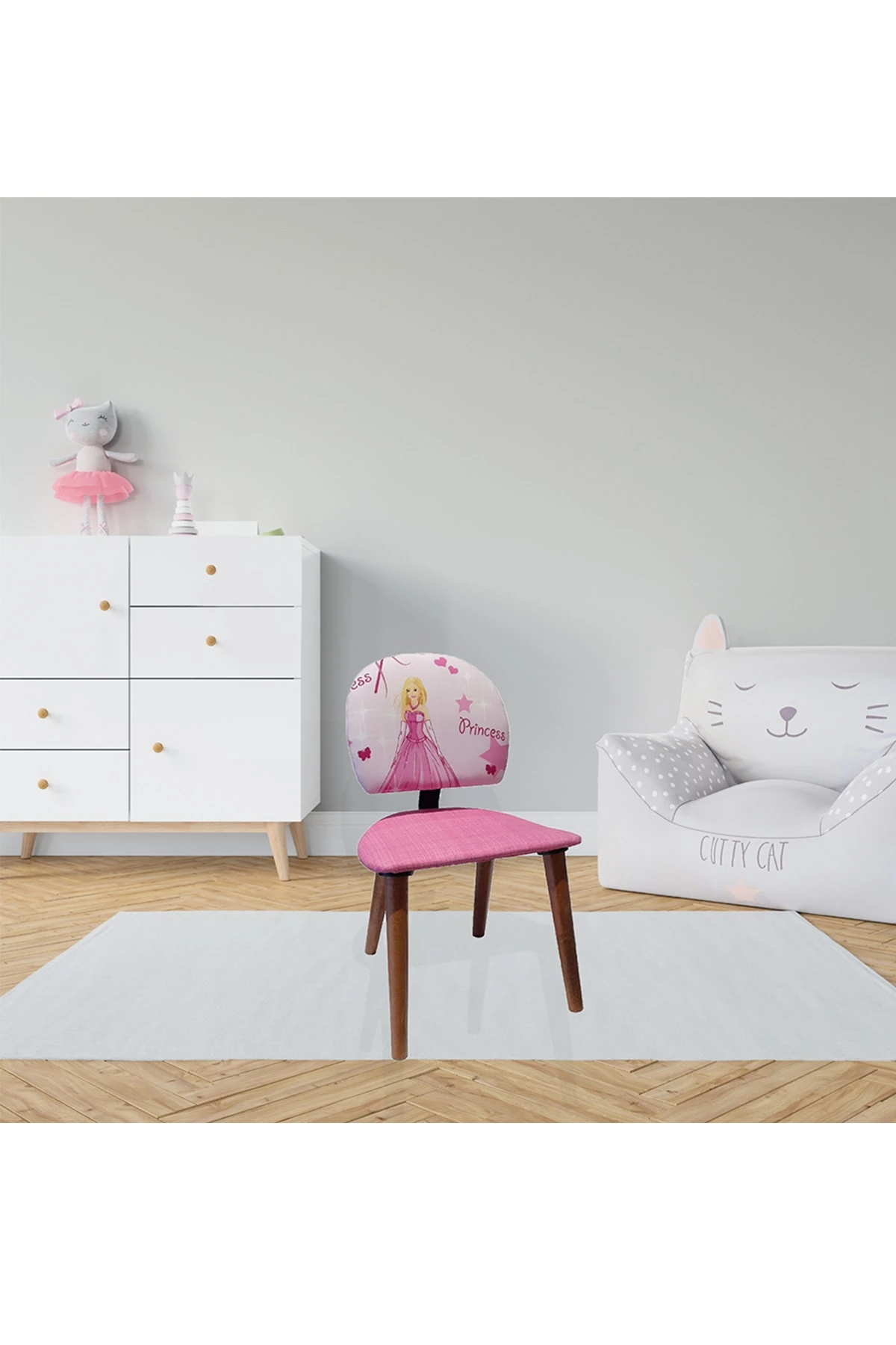 Ilk Ofisim Serisi Pembe Prenses Çocuk Ders Çalışma Oyun Faliyet Masa Takımı