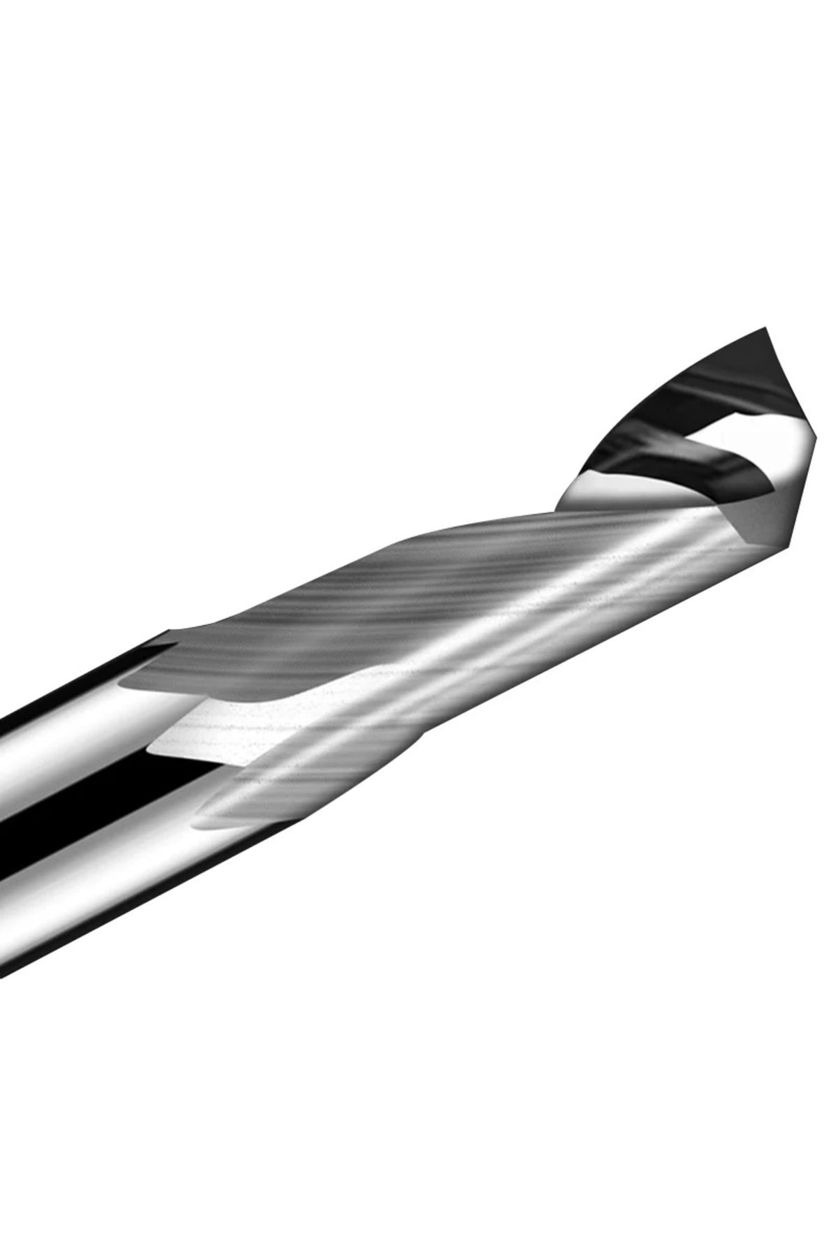 freze için kesim tek flüt karbür End Mill 1,6mm CNC uç Spiral yönlendirici alüminyum bakır ahşap MDF