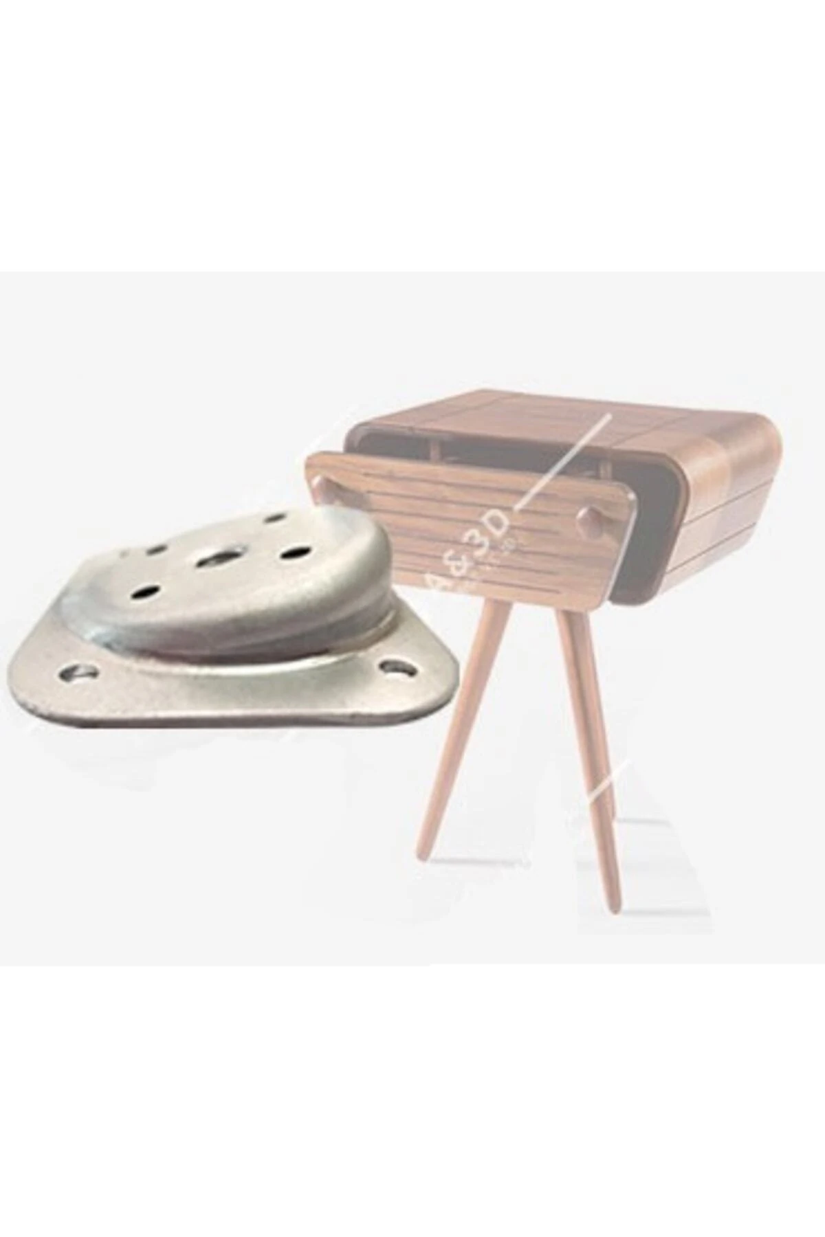 Kanepe Sehpa Masa Ahşap Ayak Bağlantı Aparatı 15 Derece Açılı Metal Montaj Braketi 4 Adet
