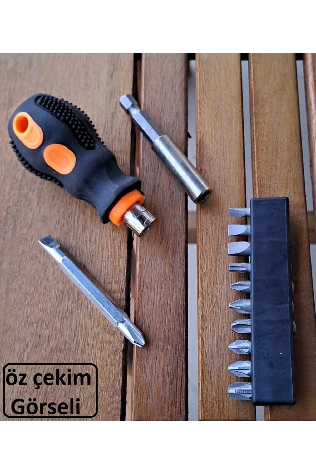 Tombul Kısa Tornavida Seti 13 Parçalı Bits Uzatma Seti 1/4 Hex Yıldız Düz