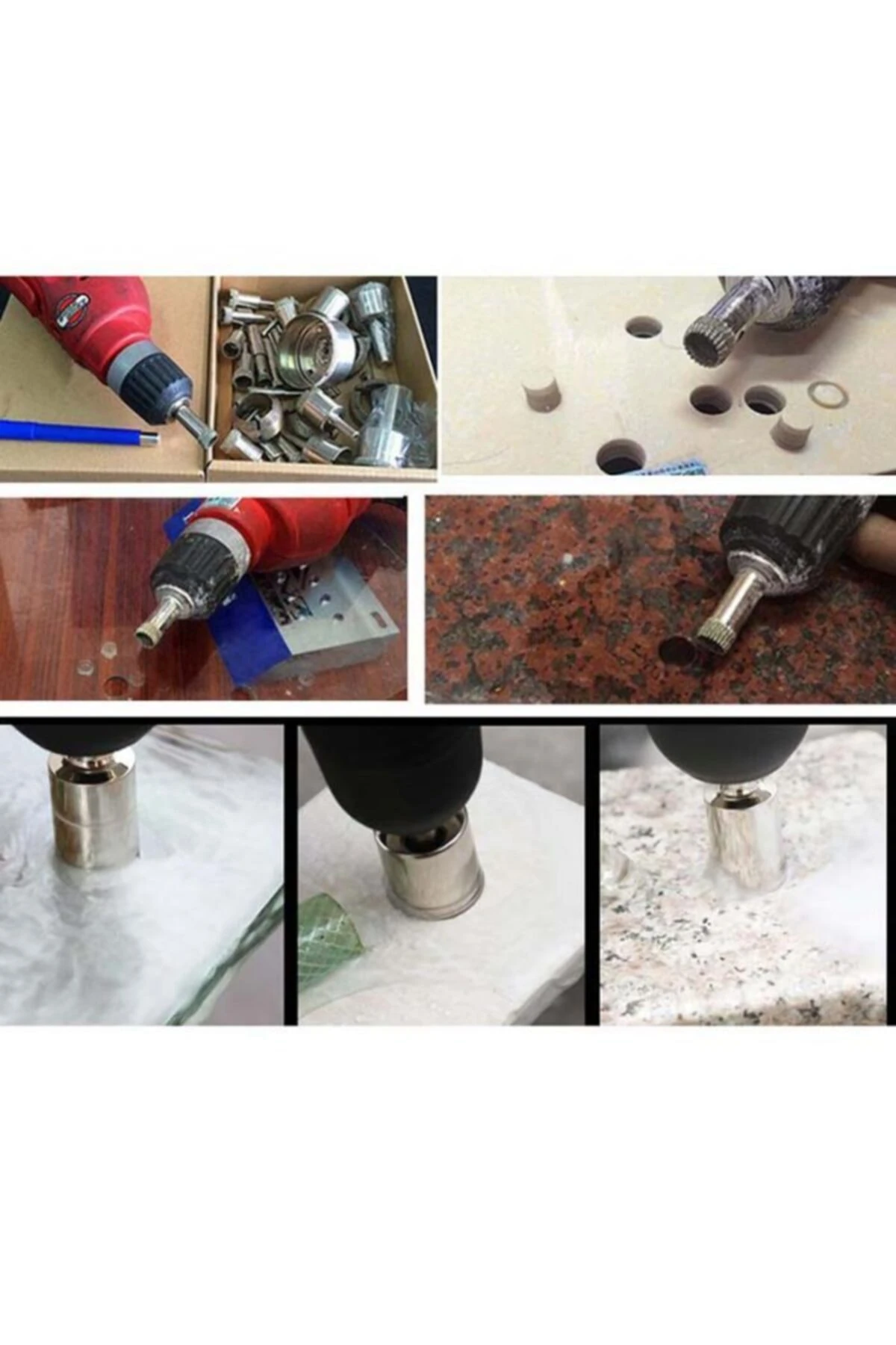 Cam Fayans Mermer Granit Delme Pancı Boru Tipi Elmas Karot Uç 22 mm