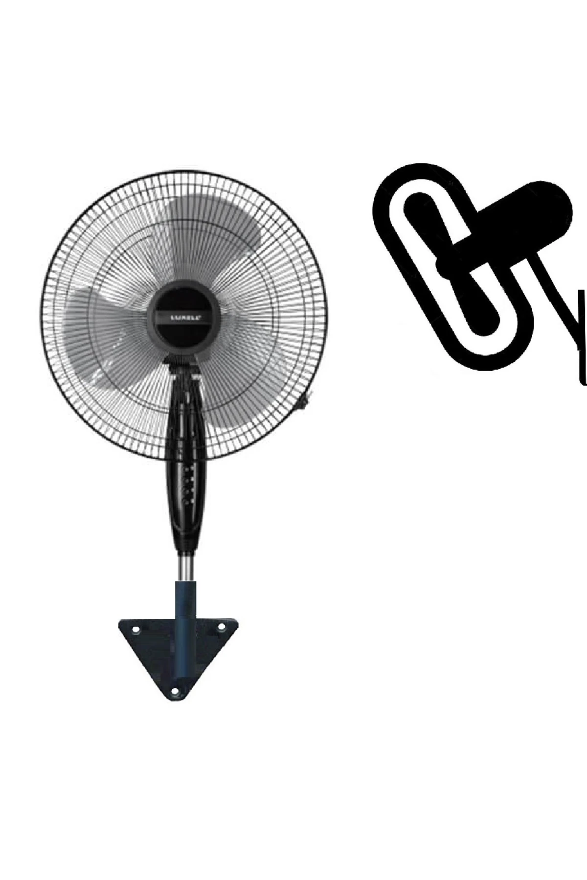 Duvar Montajlı Hava Vantilatörü 3 Kademe Hız Ayarlı Hava Pervanesi Sağ Sol Salınım