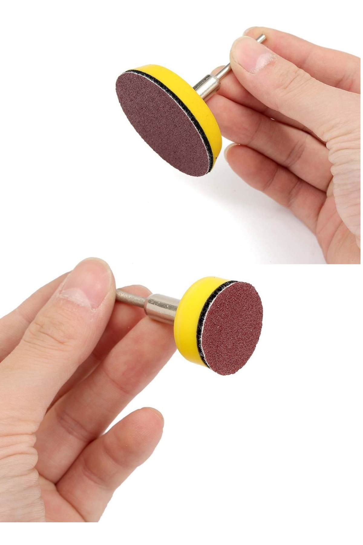 Dremel Tarzı Mini Kalıpcı Vız Vız Için 5cm ve 2.5cm Cırtlı Zımpara Pedi Zımpara Tabanı seti 4 parça