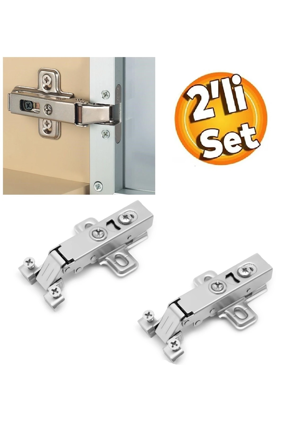 Menteşe Alüminyum Kapak Menteşesi Metal Profil Çerçeve Menteşesi 2 Adet Deve Boynu