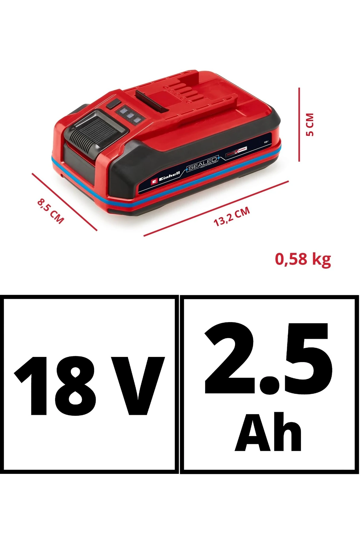Einhell Şarjlı Matkap Için Yedek Batarya 18v Volt Şarjlı Makine Aküsü 5 pil grubu 2,5 Amper