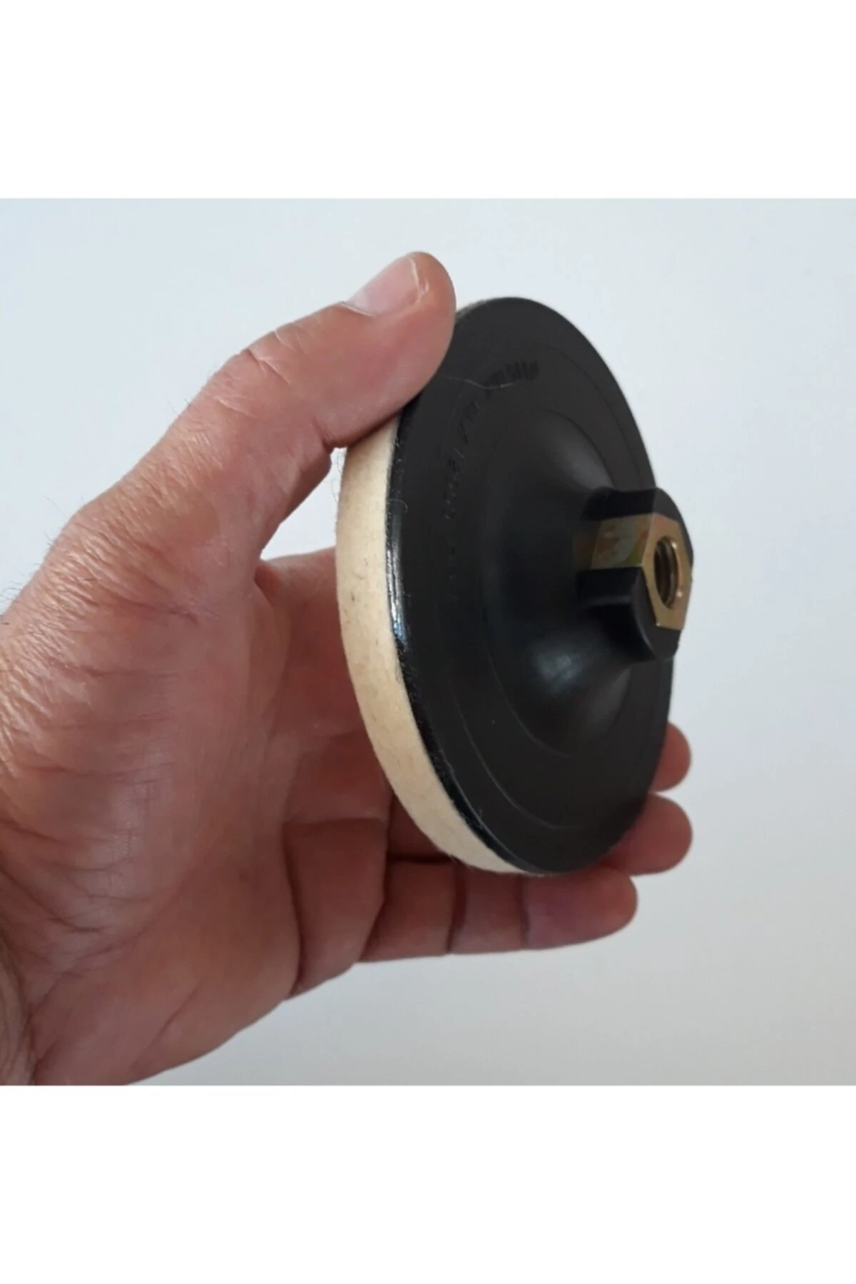 115mm Naturel Yün Keçe Diski Cırt Taban Matkap Profesyonel Polisaj Seti M14