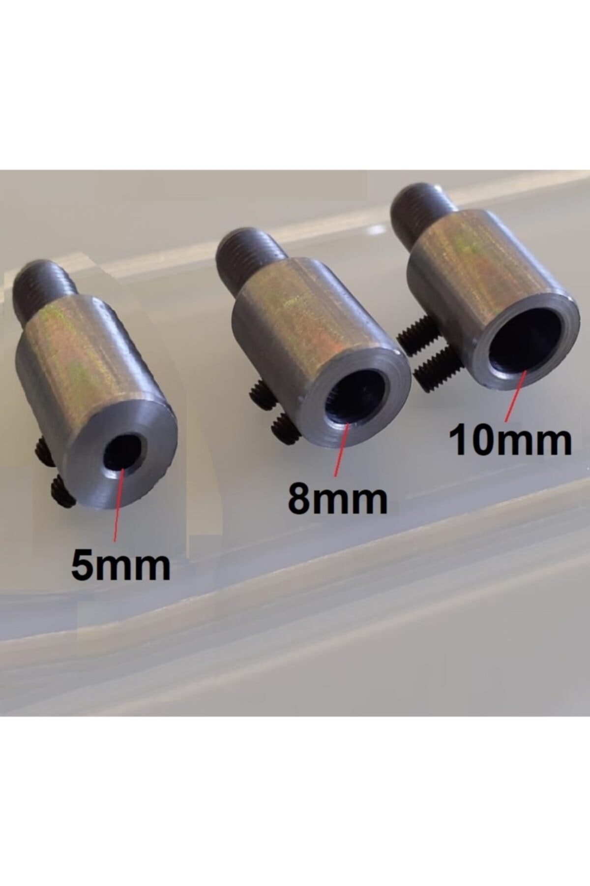 3/8mm Kaplin Vida Seti Okul Proje Ödev Hobi Uygulama Motor Mandren Için 5mm-8mm-10mm Mil 3 Adet