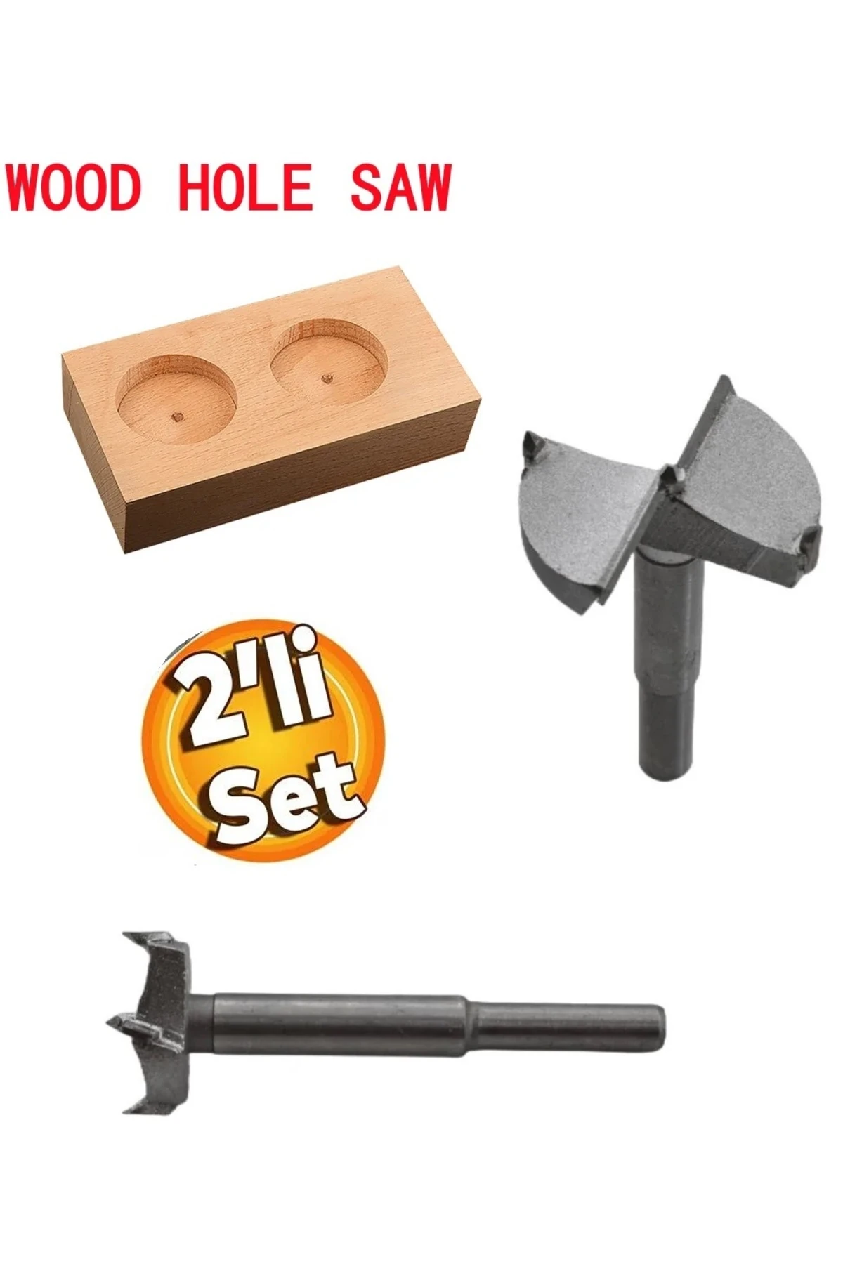 Ahşap Delme Panç Seti 35mm 70mm 2li Karot Set Matkap freze ucu Menteşe