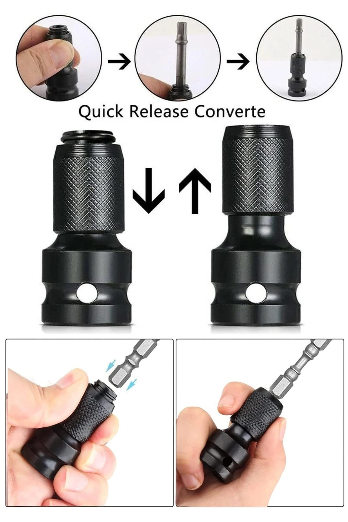 Somun Bijon Sökme Takma Sıkma Makinesi Için Bits Adaptörü Darbeli Matkap Için Ağır Hizmet