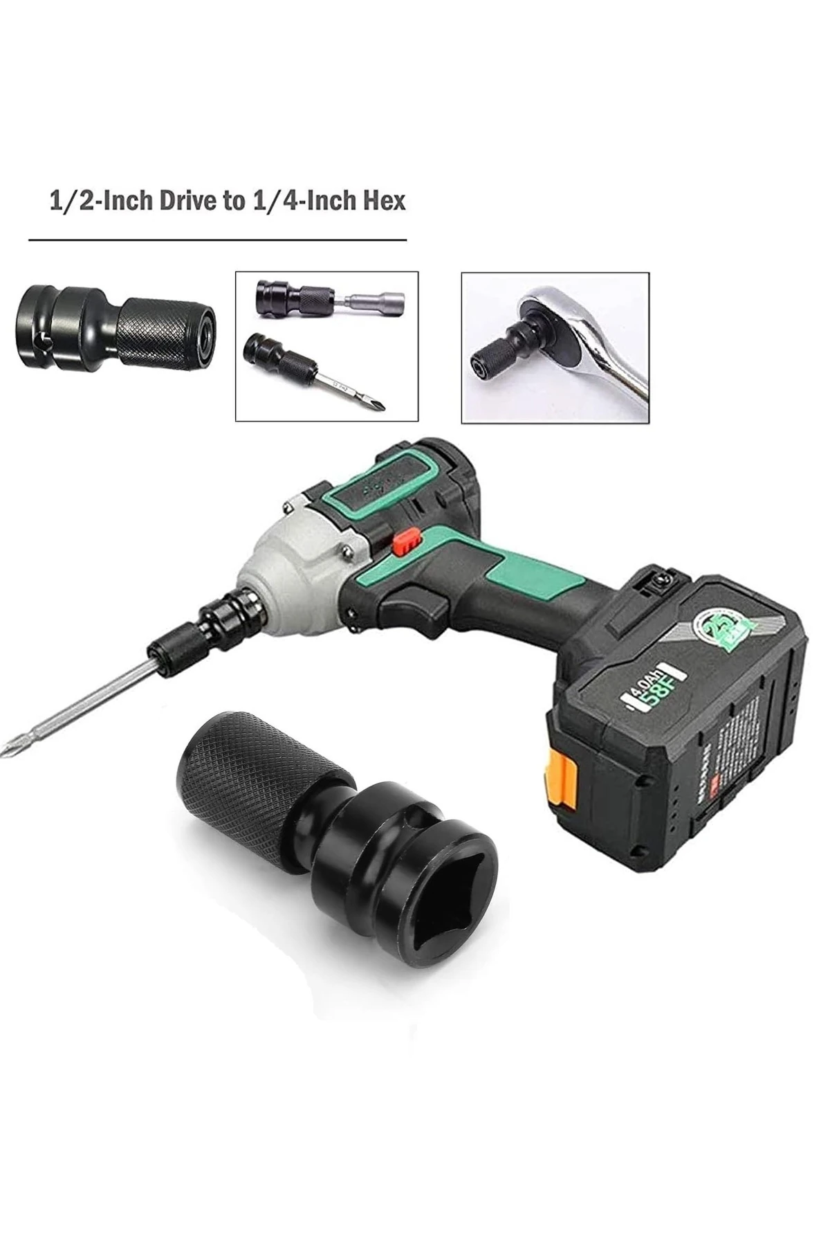 Fonksiyonel 1/2 ve 3/4 Cırcır Kollu Lokma seti 12 Parça Lokma Anahtar Takımı Somun Sökme adaptörlü