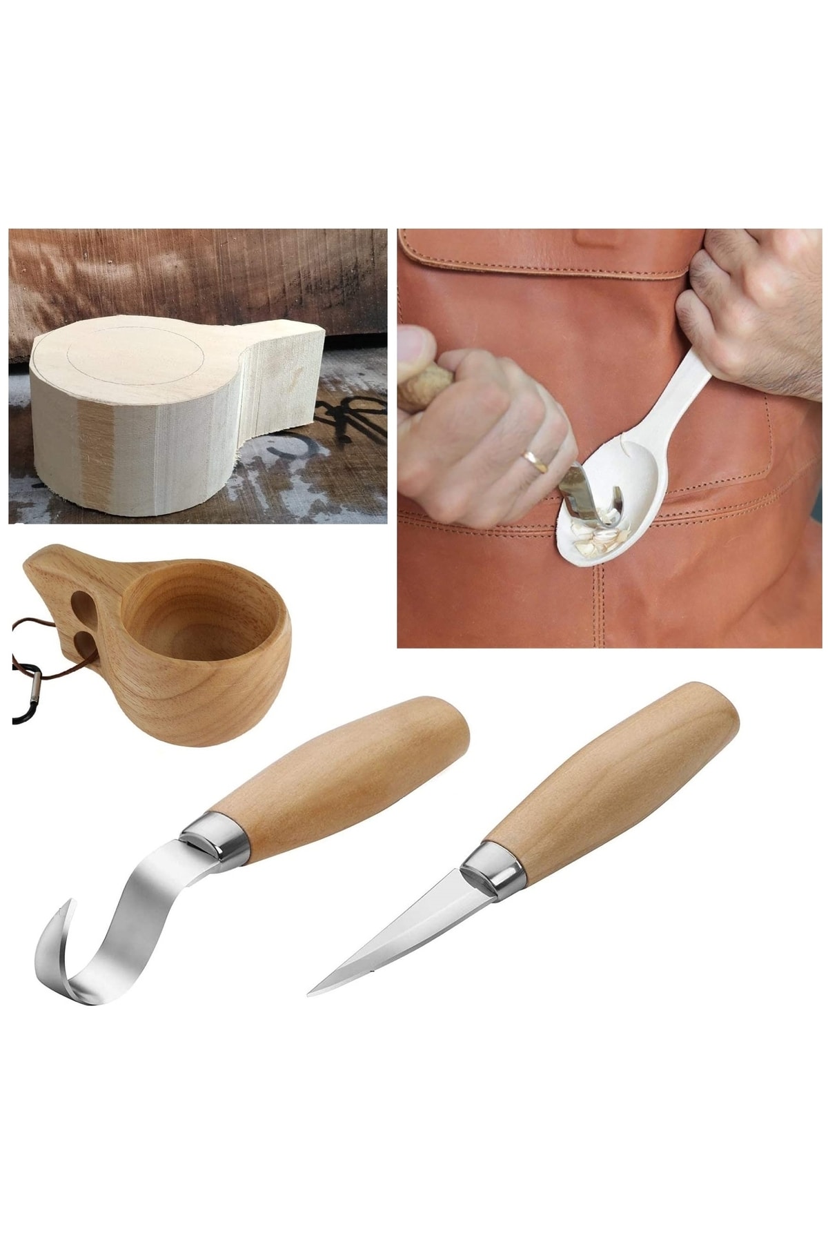 Ahşap Kaşık Kuksa Oyma Bıçağı