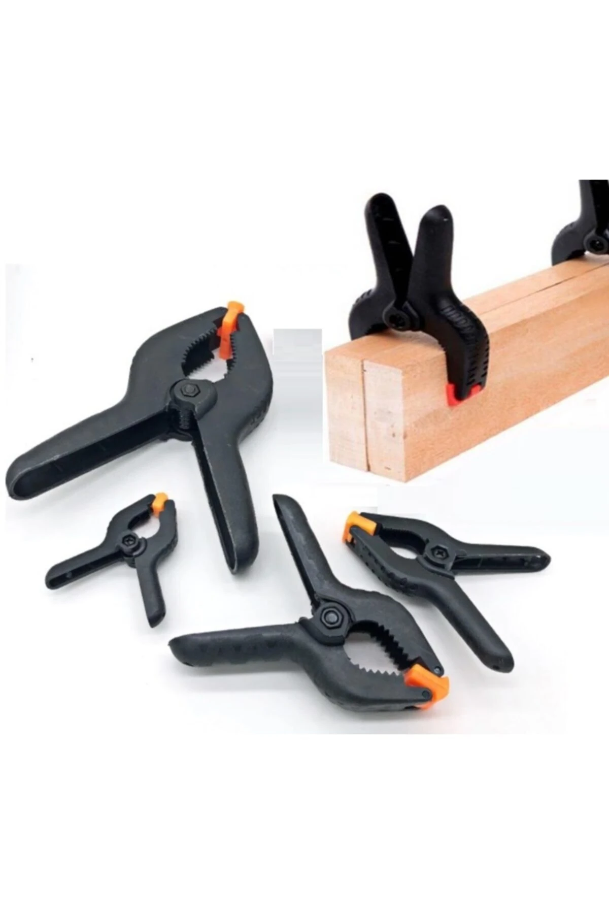 Kıskaç Klips Yaylı Işkence Plastik Kelepçe Güçlü Mafsallı Çene 4 Çeşit Mengene