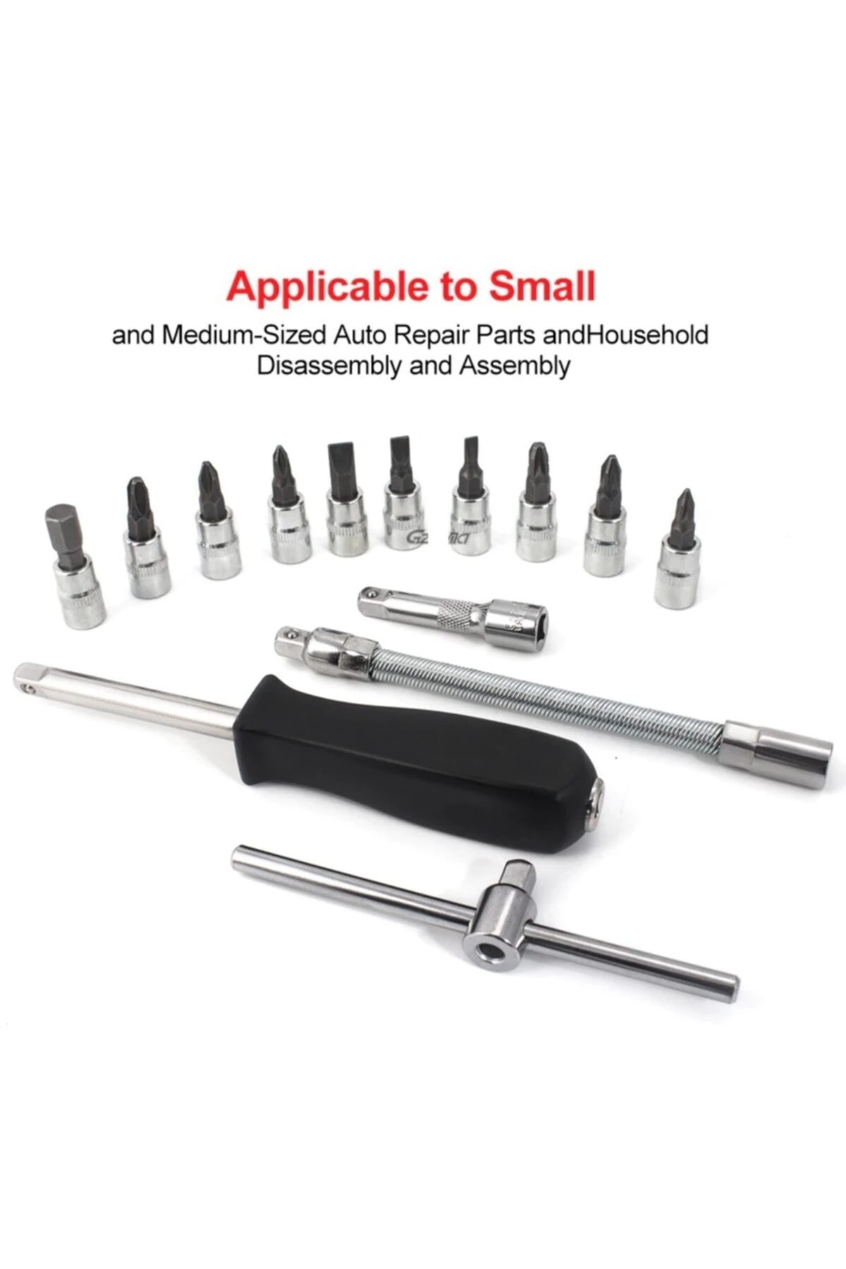 53 Parça Lokma Takımı Otomatik Cırcırlı 1/4 Uzatma Kolu Hex Adaptörlü Çantalı Set 1/4'' Profesyonel