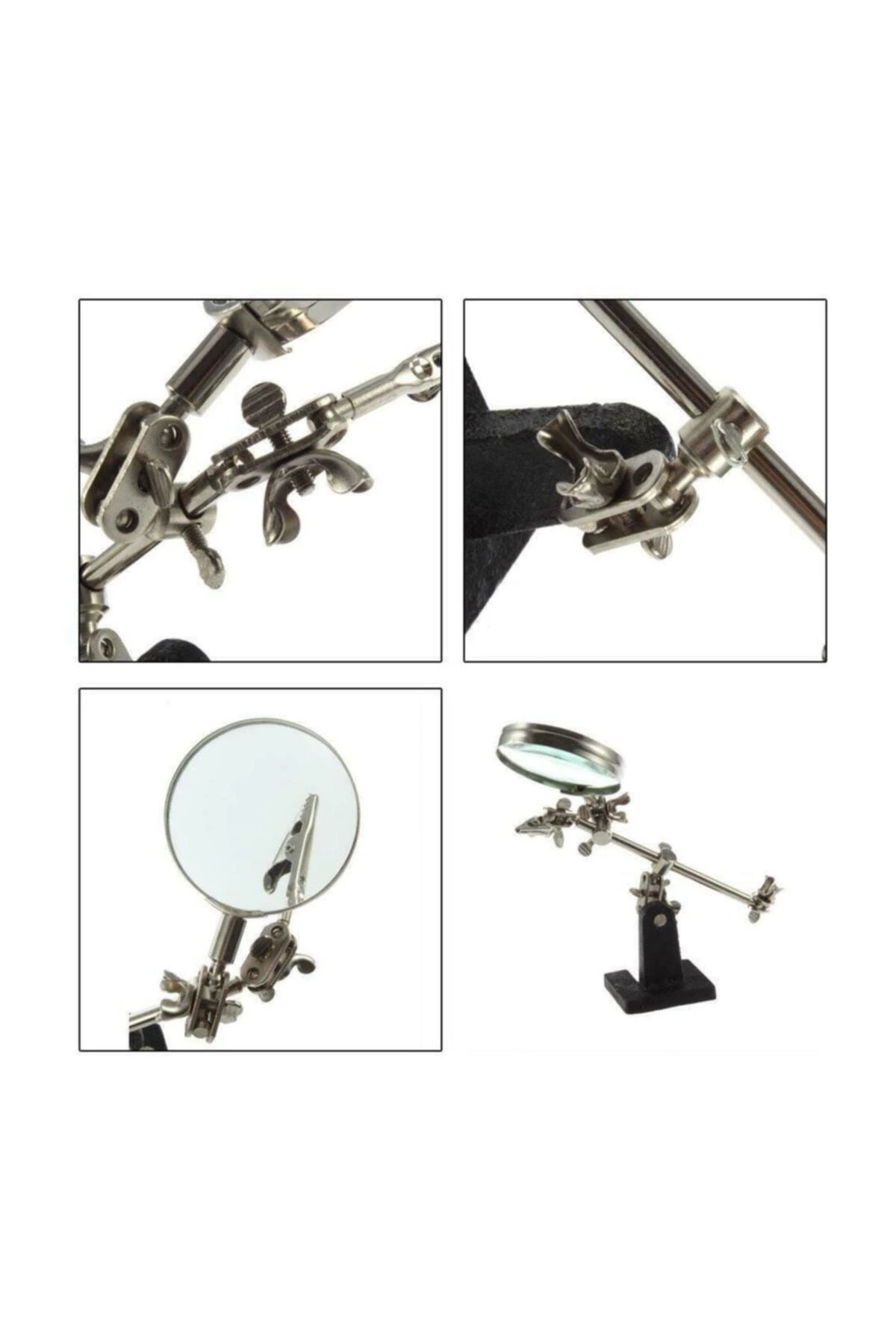 Çok Fonksiyonlu Çift Kollu Ayarlanabilir Tamir Büyüteç Seti