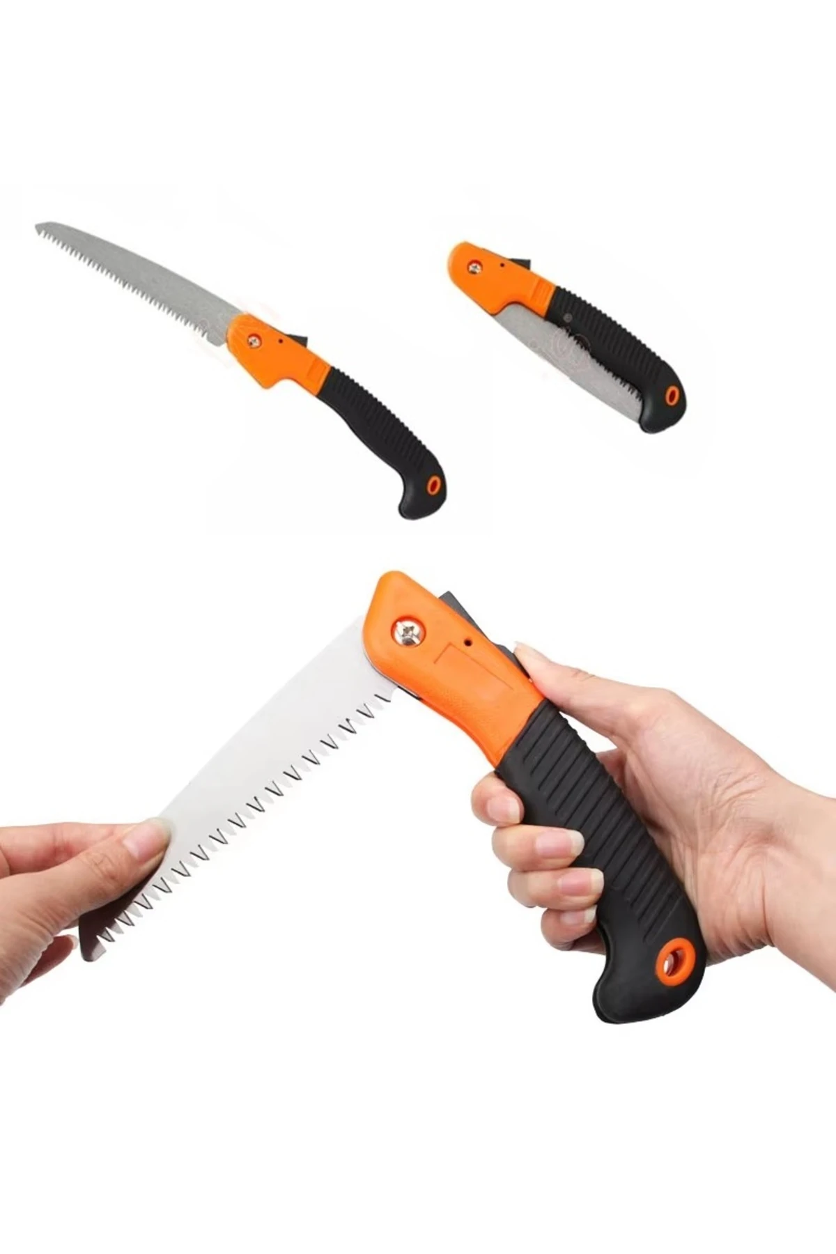 Katlanır Ağaç Çalı Dal Kesme Budama Testeresi Lazer Dişli Katlanır Testere