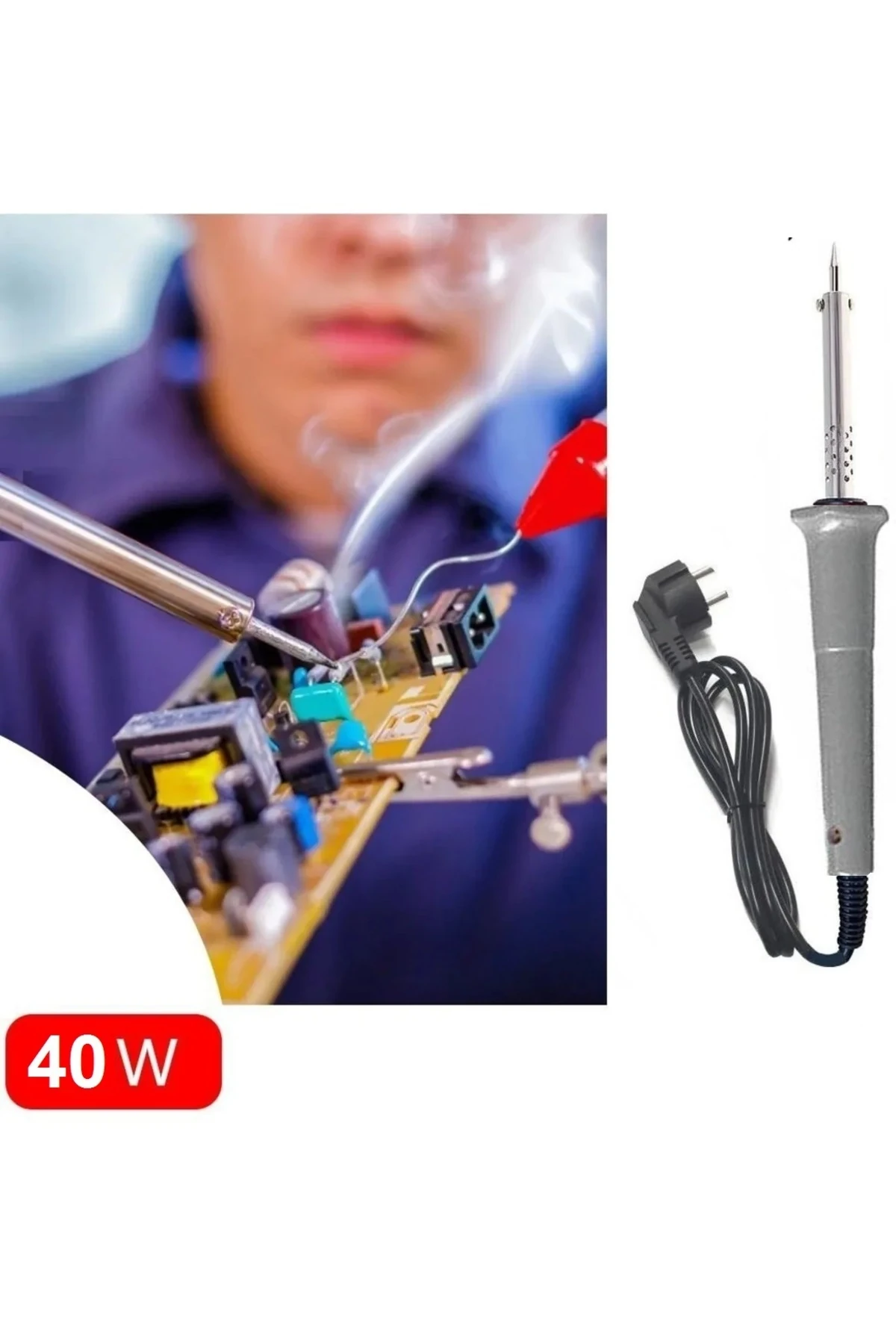 40w Kalem Havya Fuji Yankeski Pense Gargaburun Tornavida Lehim Pastası Profesyonel Elektronikçi Seti