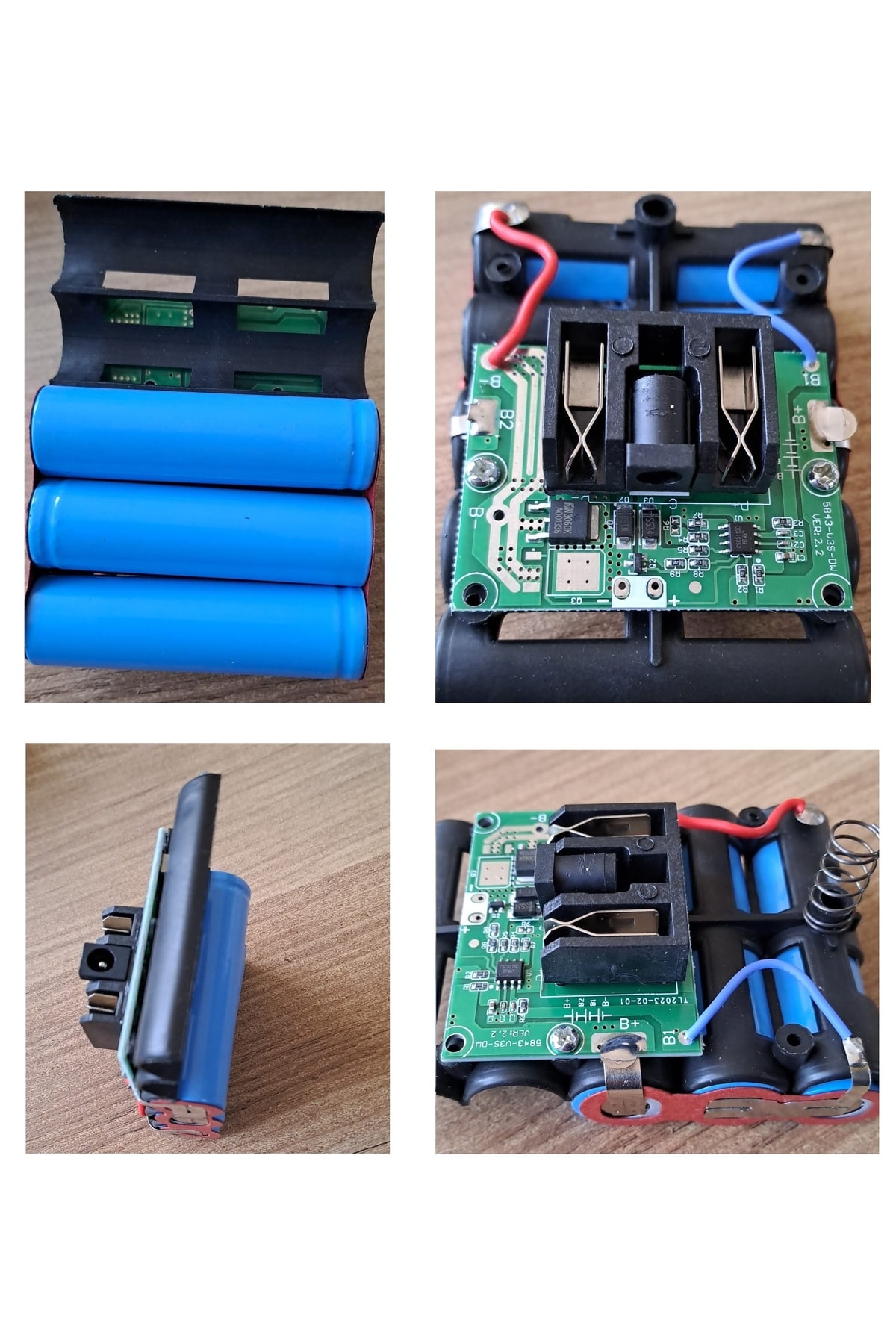 12v (3 x18650 pil) Batarya ve şarj Adaptör cihazı seti BMS Devreli akü Proje Ödev