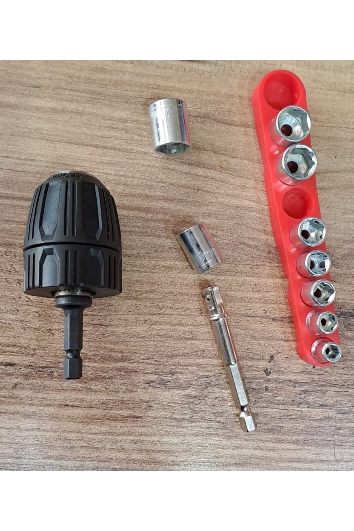 Hex Adaptörlü Shank 1/4" 3/8" Mandren 1/2"uzatma Matkap Vidalama Lokmalı Uç Hex Bit Seti