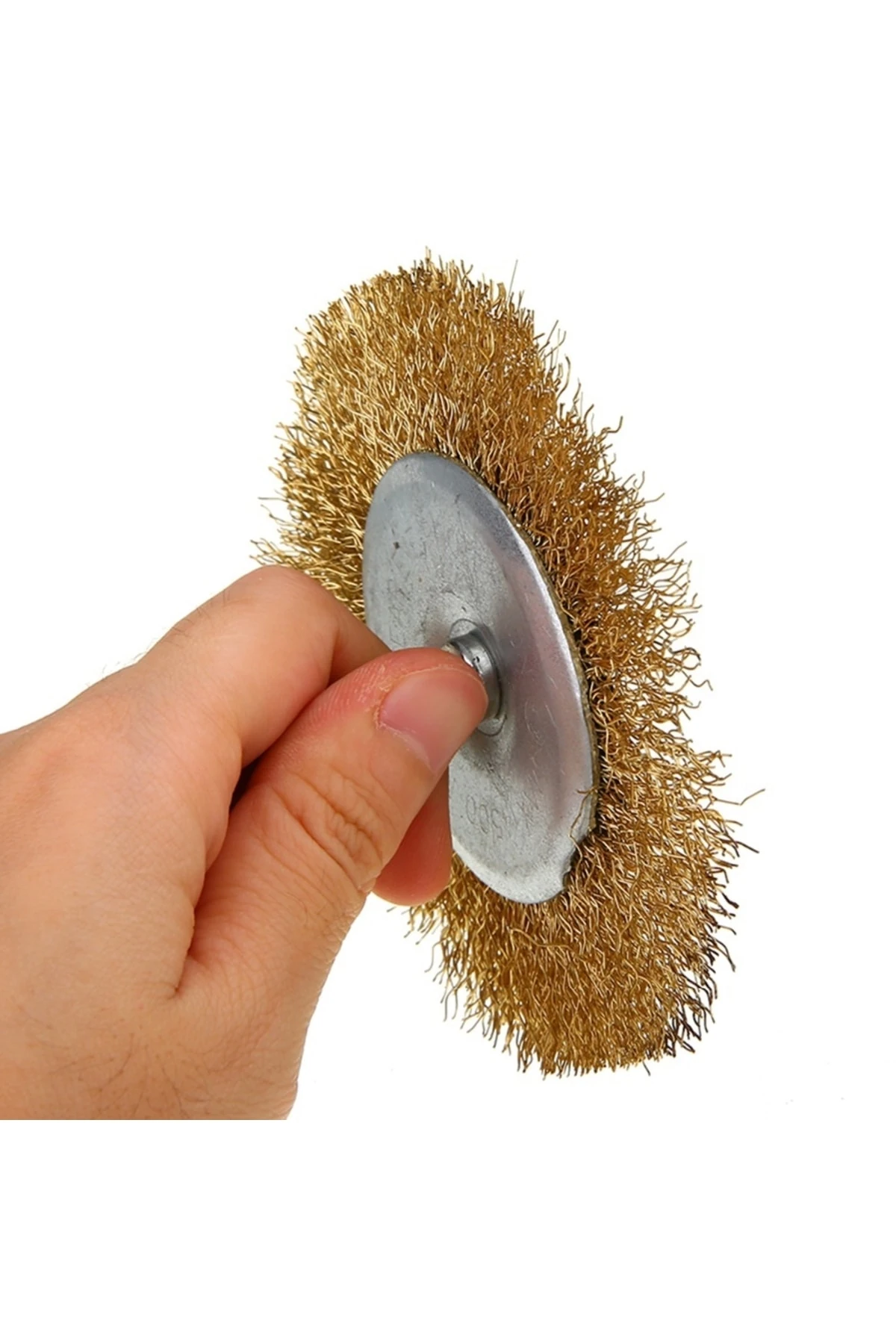 5 Parça Pimli Matkap Için Tel Fırça Seti Prinç Kaplı Çelik Tel Fırça Silindir. Konik Set