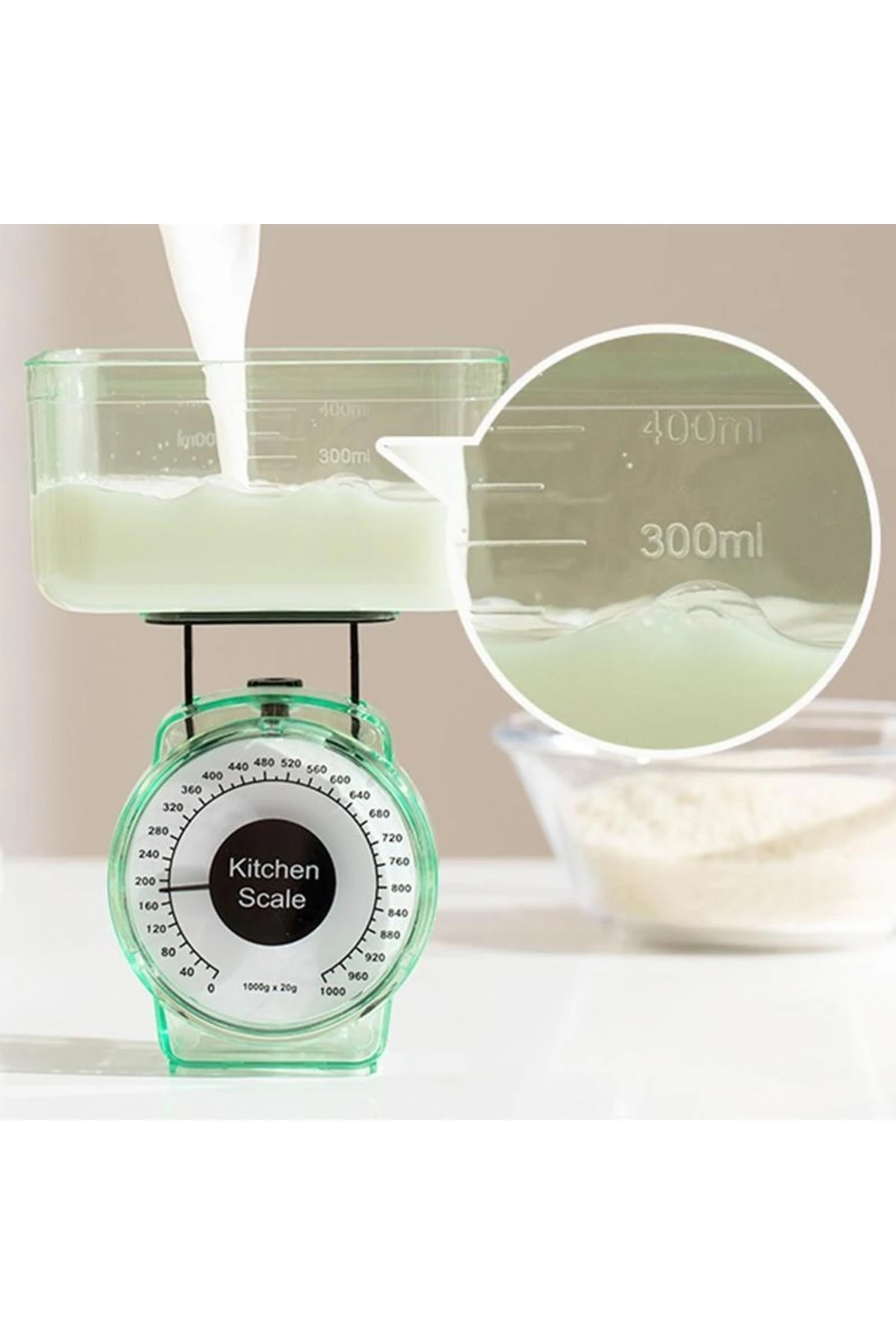 Mekanik Mutfak Gıda Ölçekli Hassas Tartı Ölçüm Mutfak Terazi Pilsiz 1000gr Mini Baskül 2 Adet