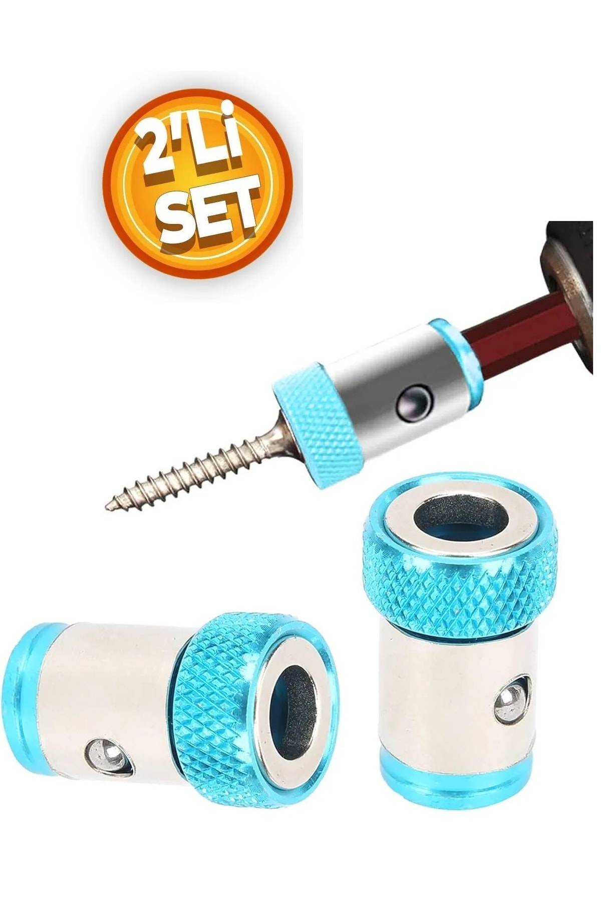Manyetik mıknatıslama halkası Manyetik Vida Tutucu  hex 1/4 ph pz yıldız matkap ucu için güçlü 2li