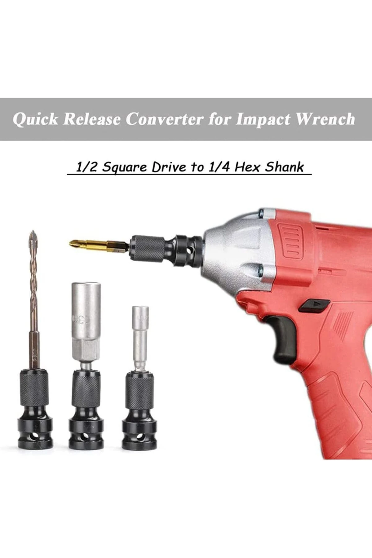 Somun Bijon Sökme Takma Sıkma Makinesi Için Bits Adaptörü Darbeli Matkap Için Ağır Hizmet