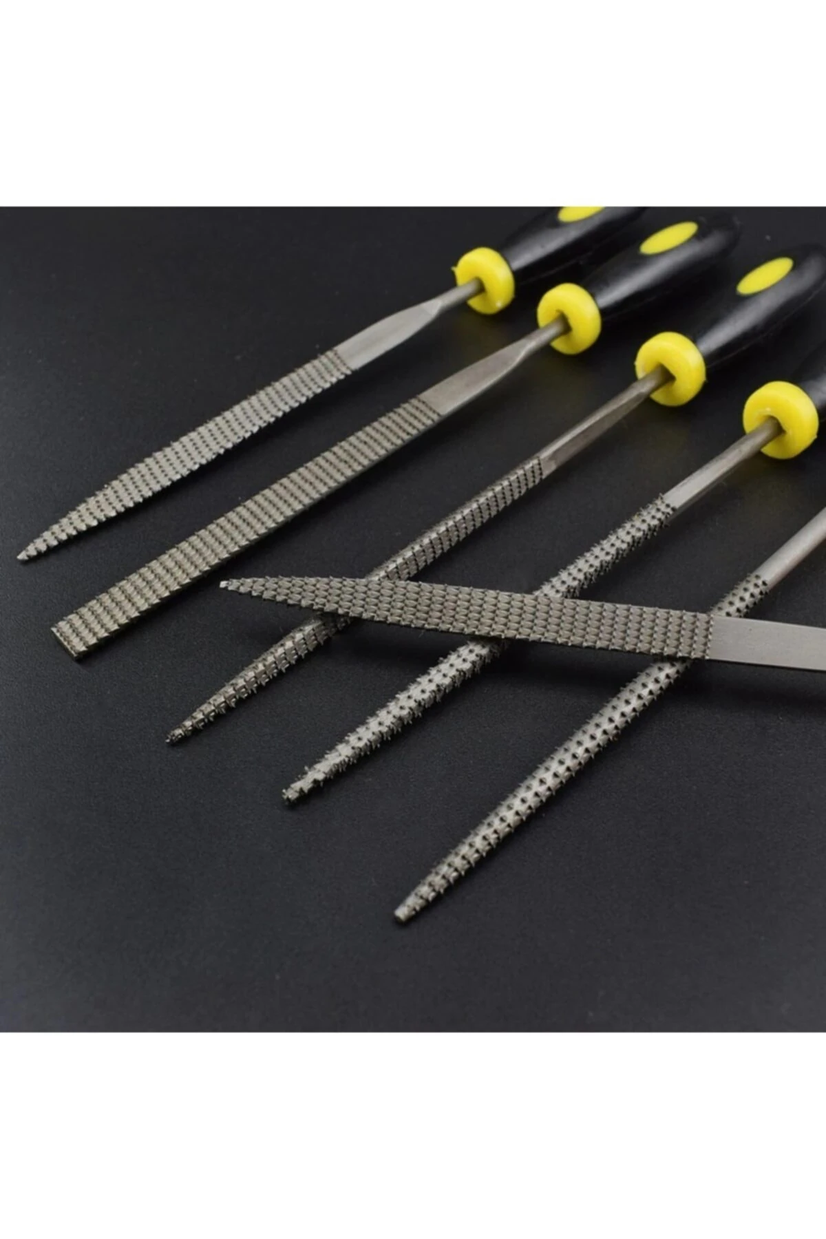 Mini Törpü Eğe Seti Plastik Saplı 14cm Ahşap Için Törpü 6 Parçalı Karbon Ege Takımı