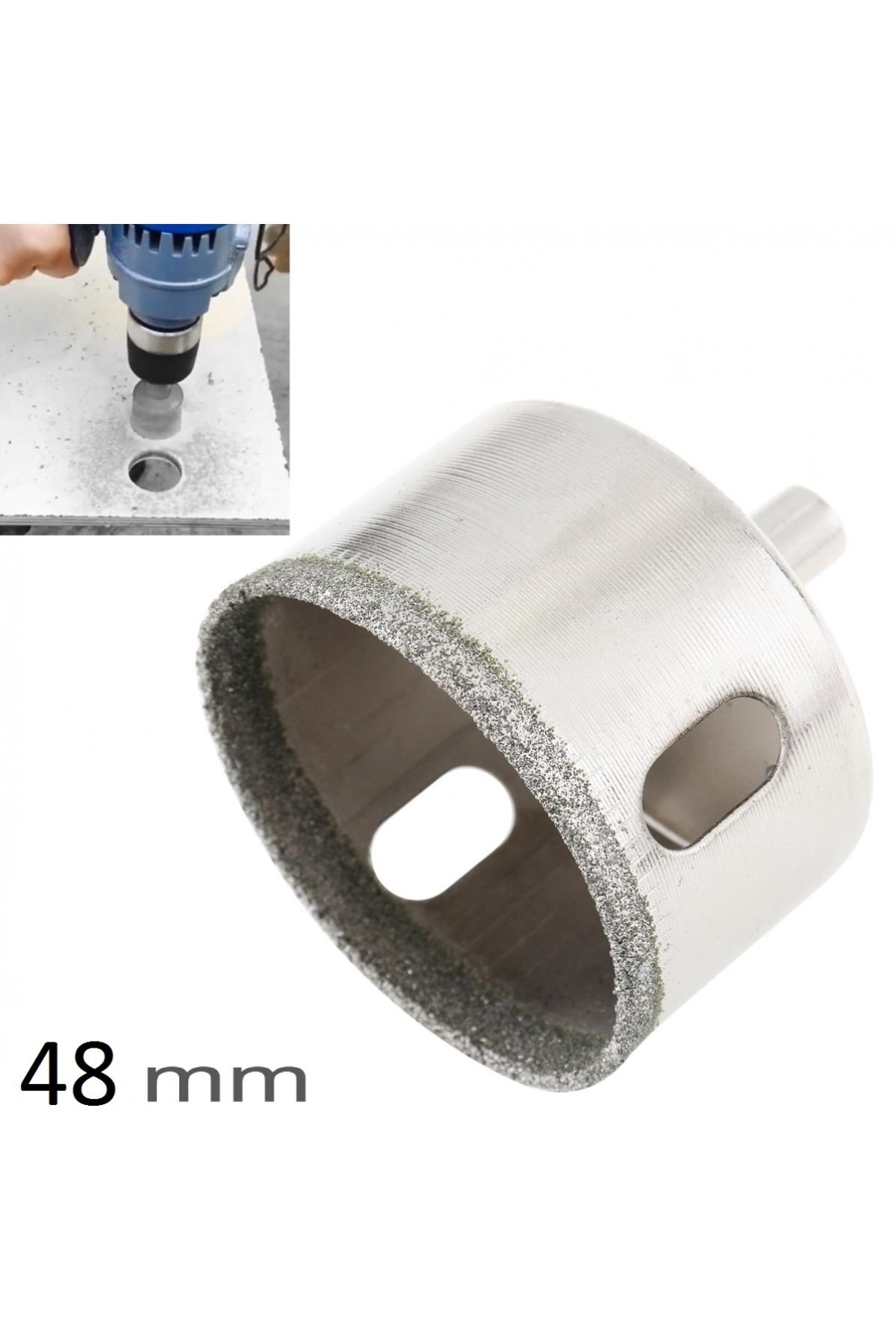 Cam Mermer Granit Delme Pancı 48mm Matkap Için Elmaslı Delik Karot